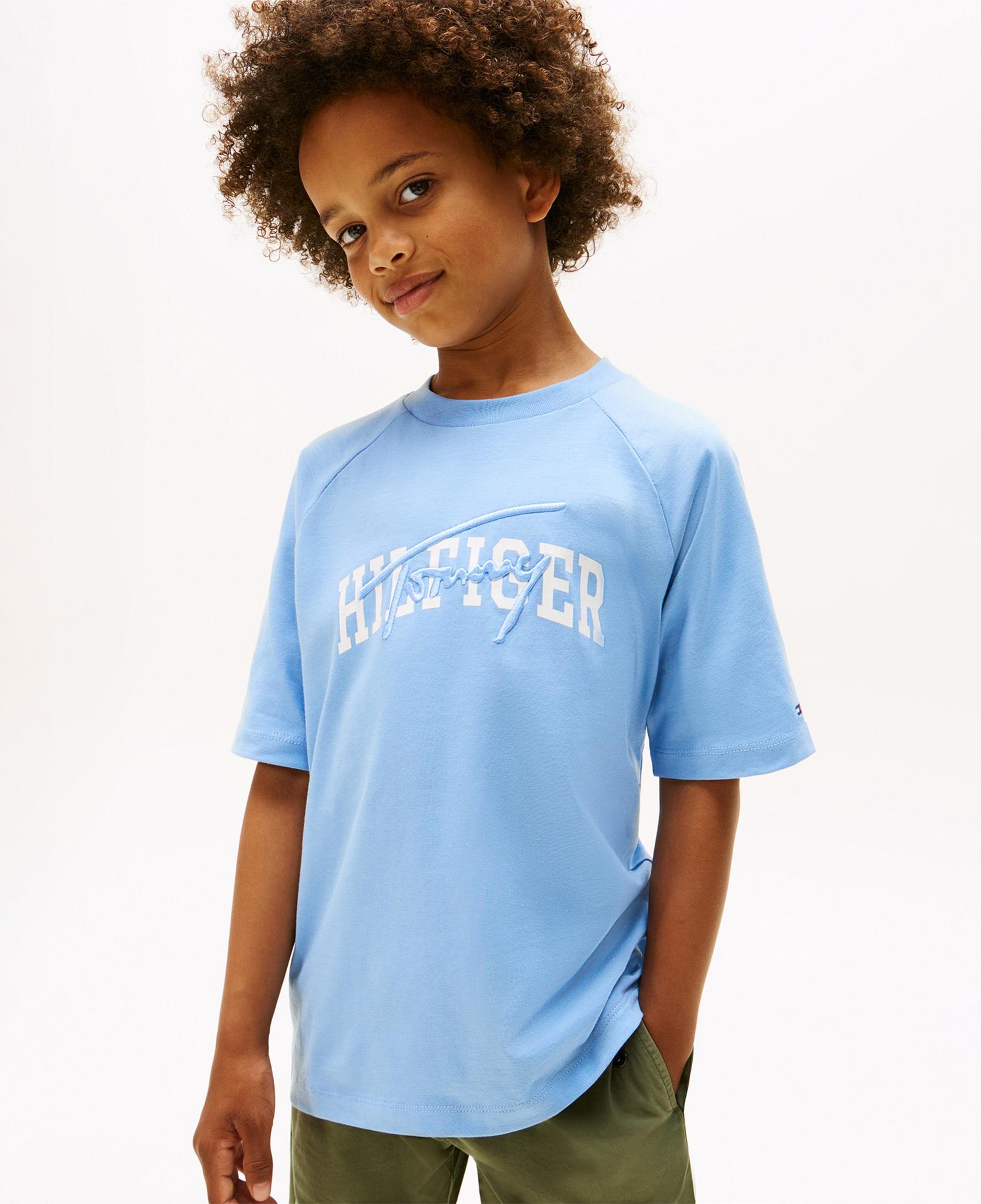 Tommy Hilfiger Mixed Graphic Çocuk Mavi T-Shirt