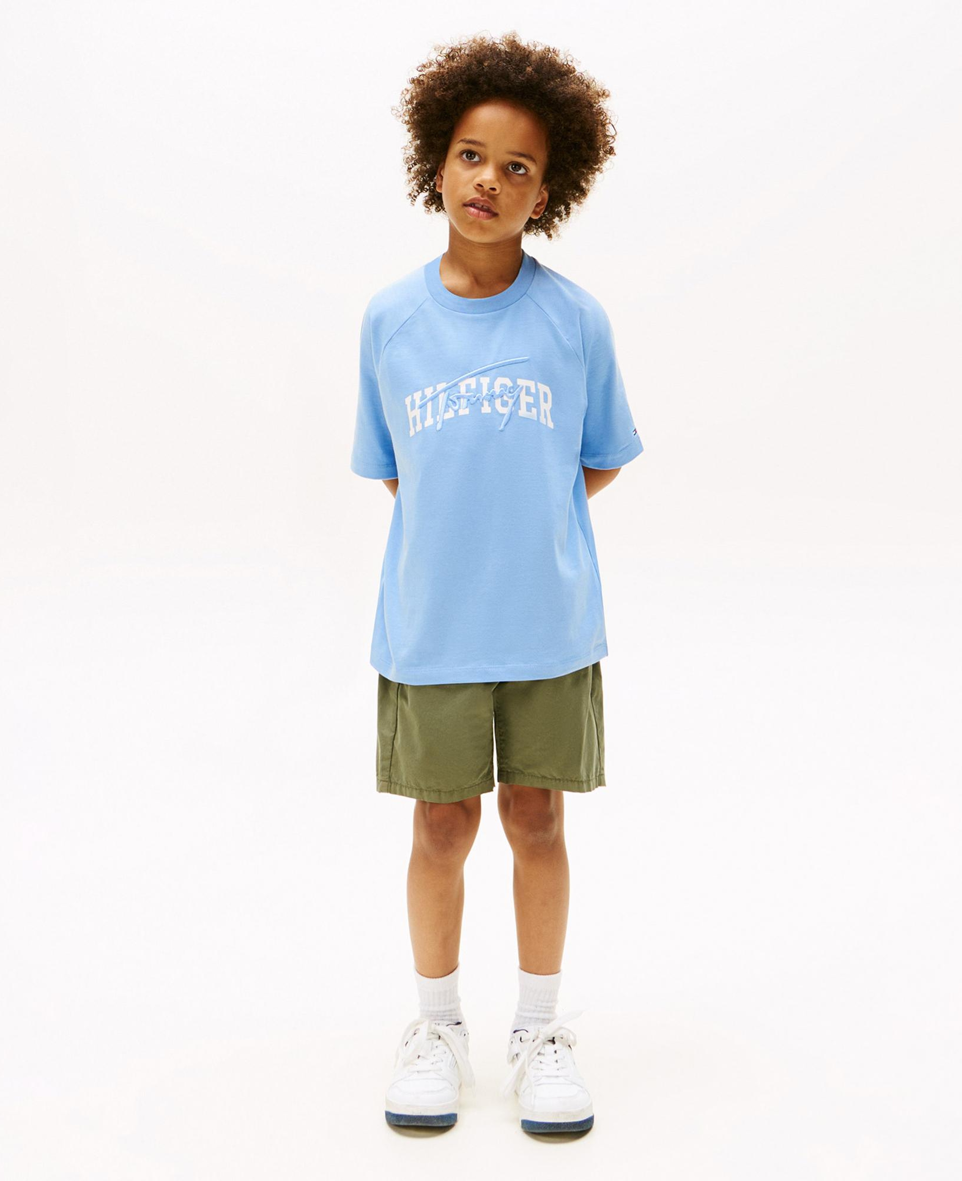 Tommy Hilfiger Mixed Graphic Çocuk Mavi T-Shirt