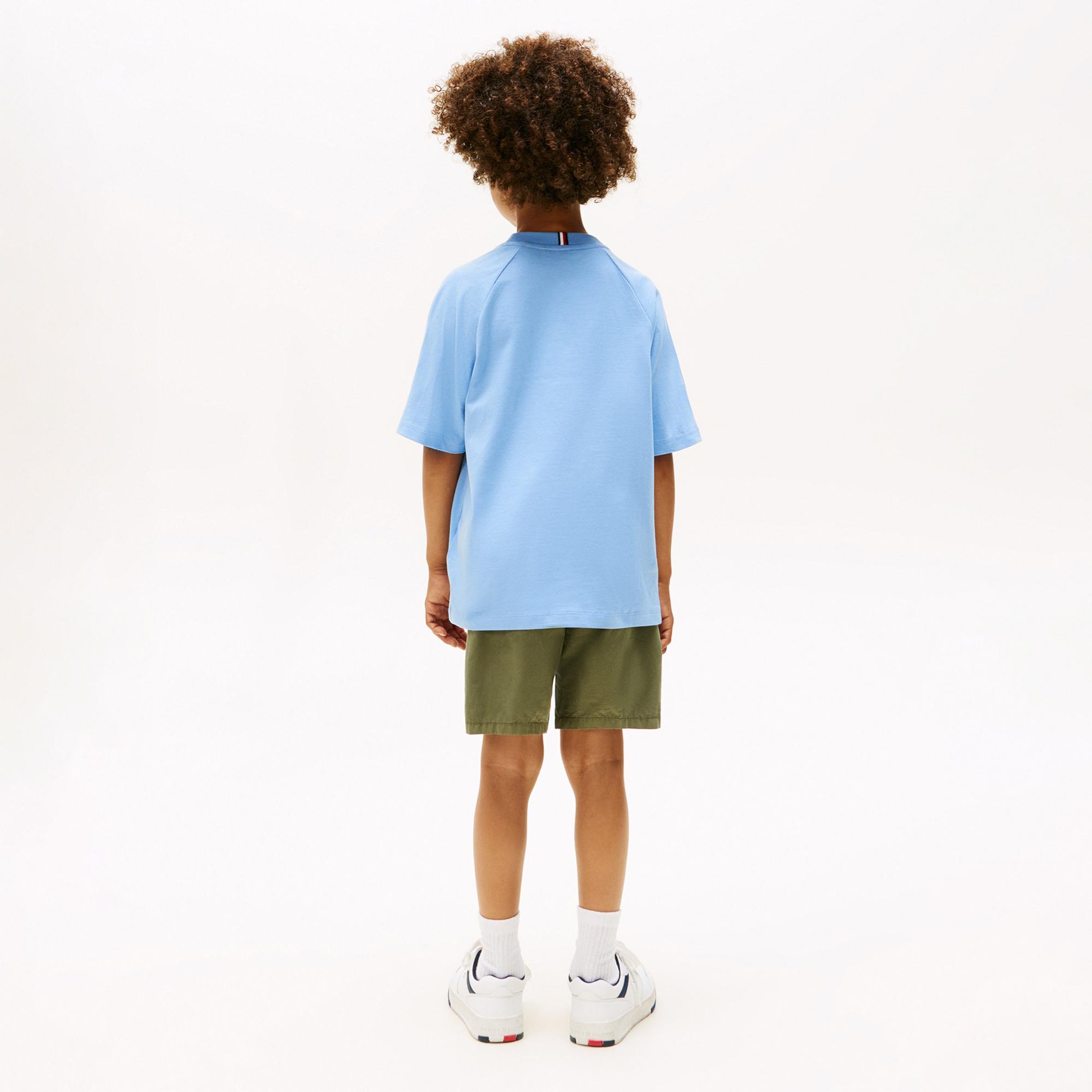 Tommy Hilfiger Mixed Graphic Çocuk Mavi T-Shirt