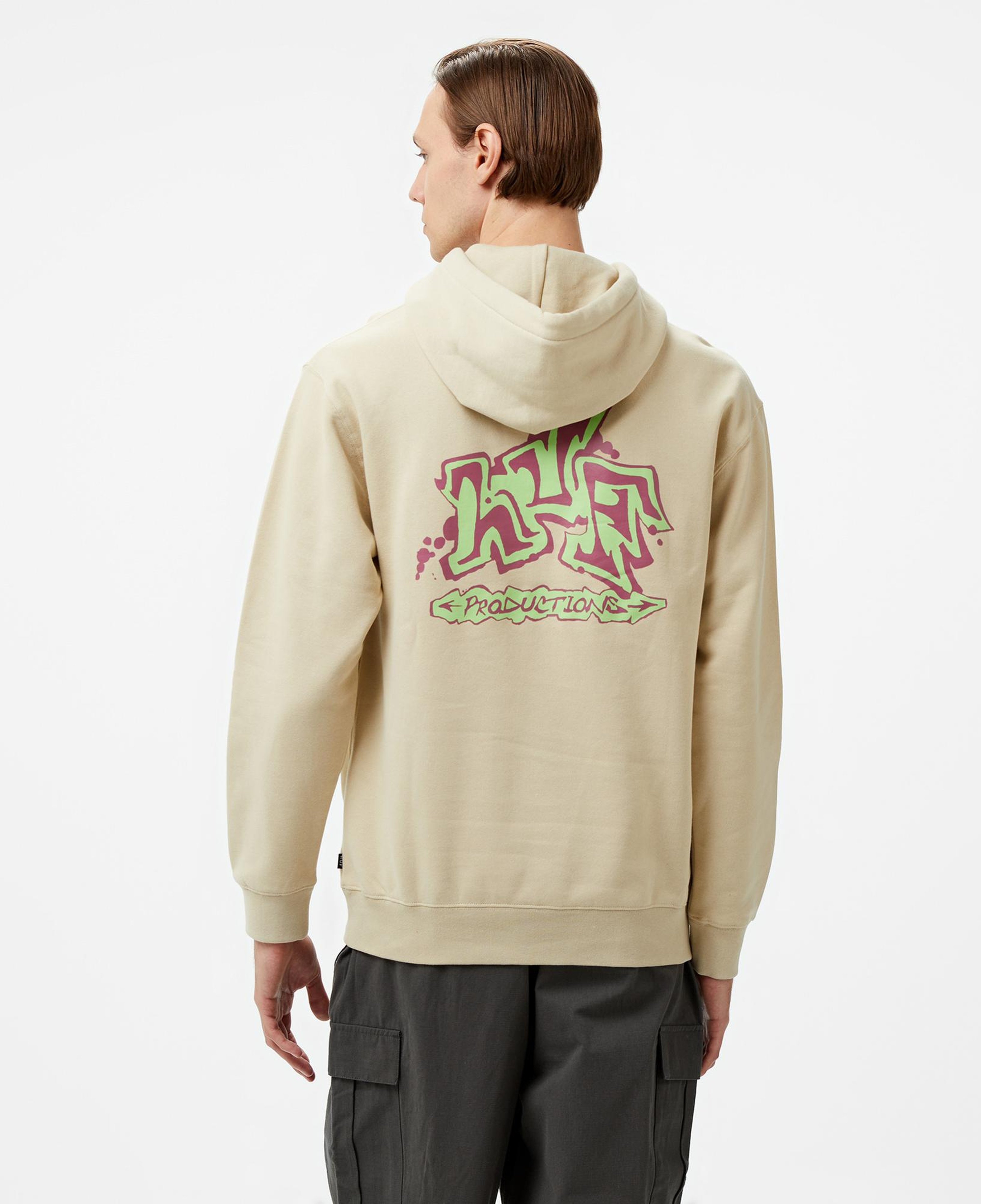 Huf Productions P/O Erkek Bej Hoodie