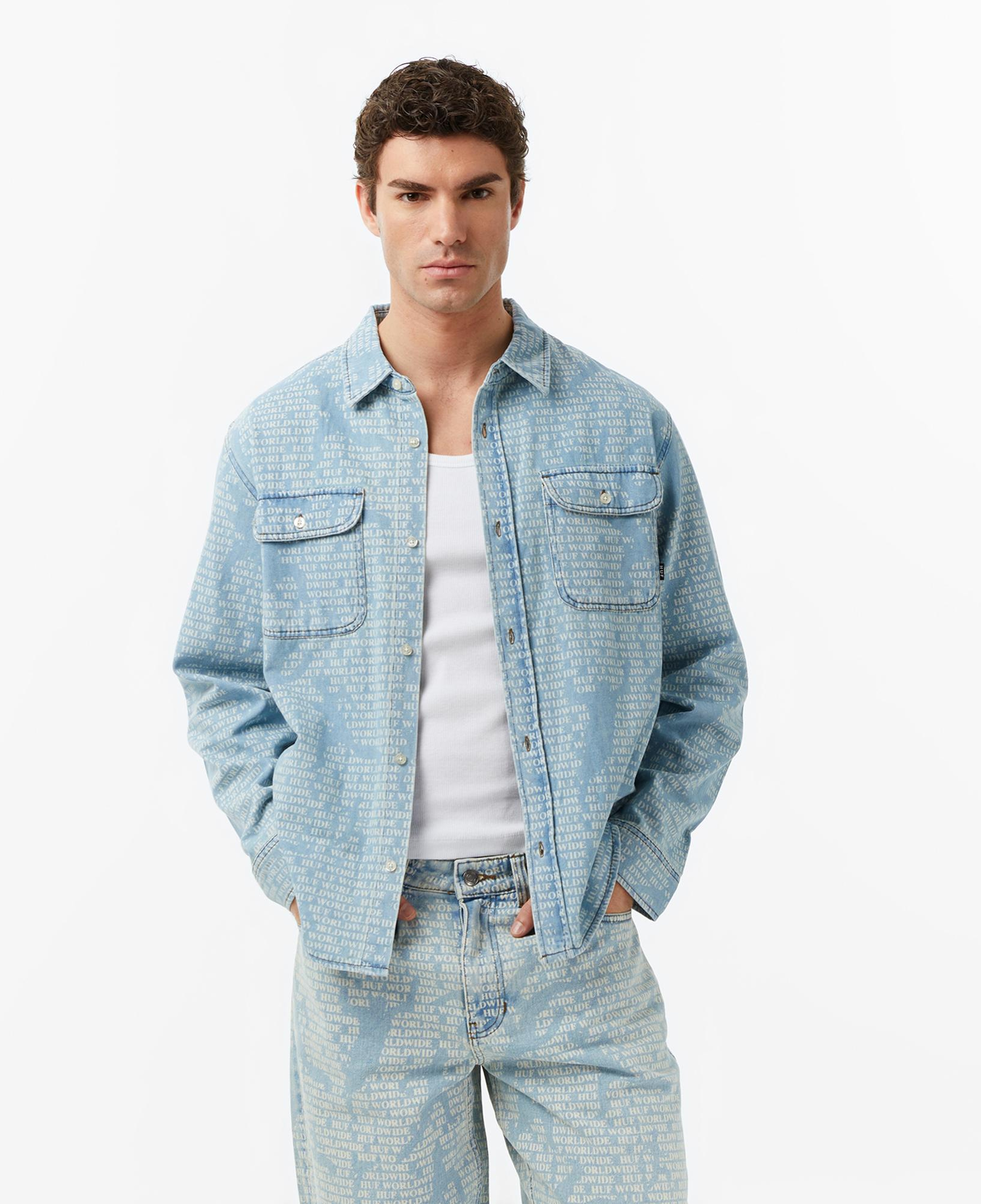 Huf Ceremony Denim Erkek Mavi Gömlek