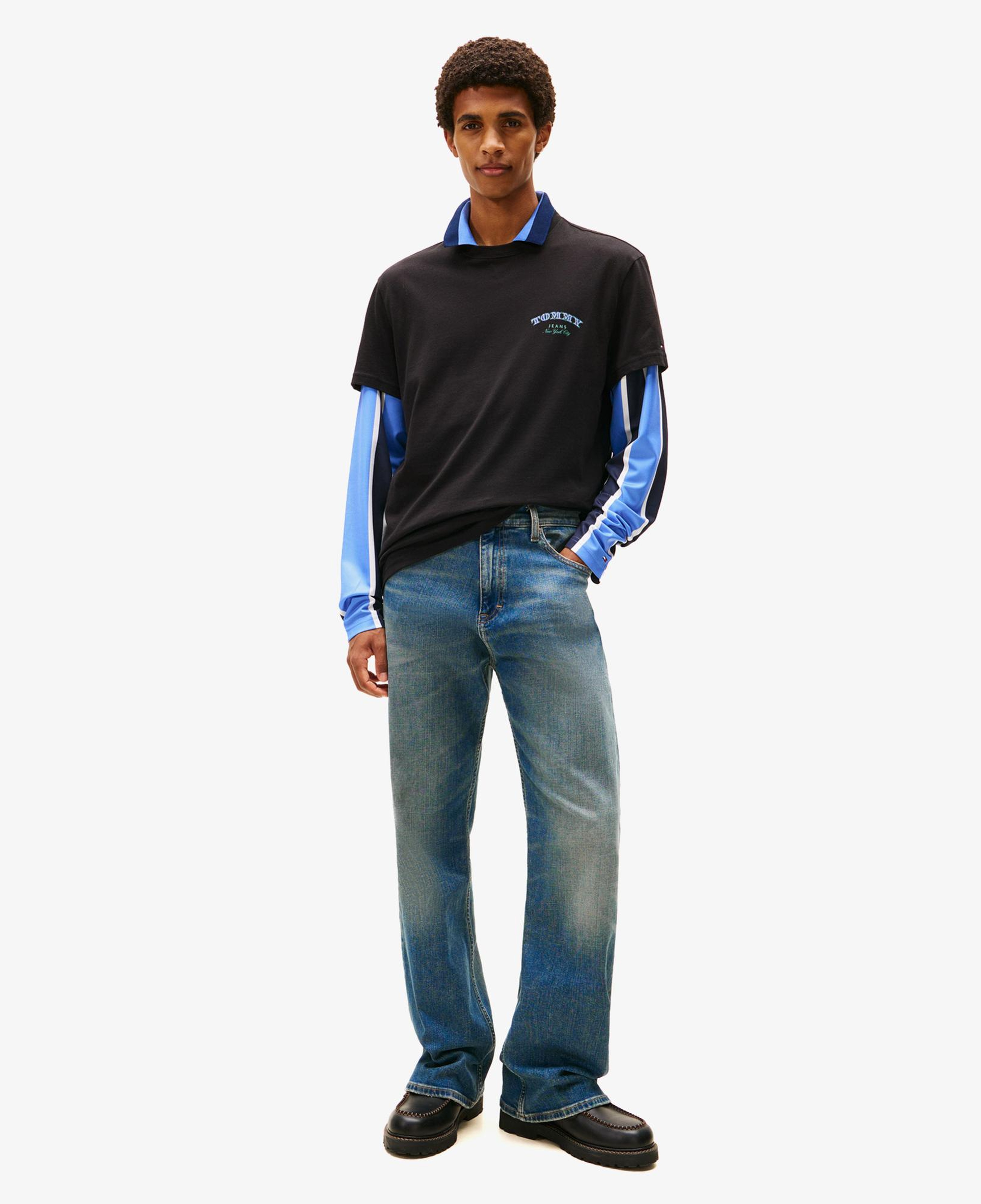 Tommy Hilfiger Regular Dollar Stack Erkek Siyah T-Shirt