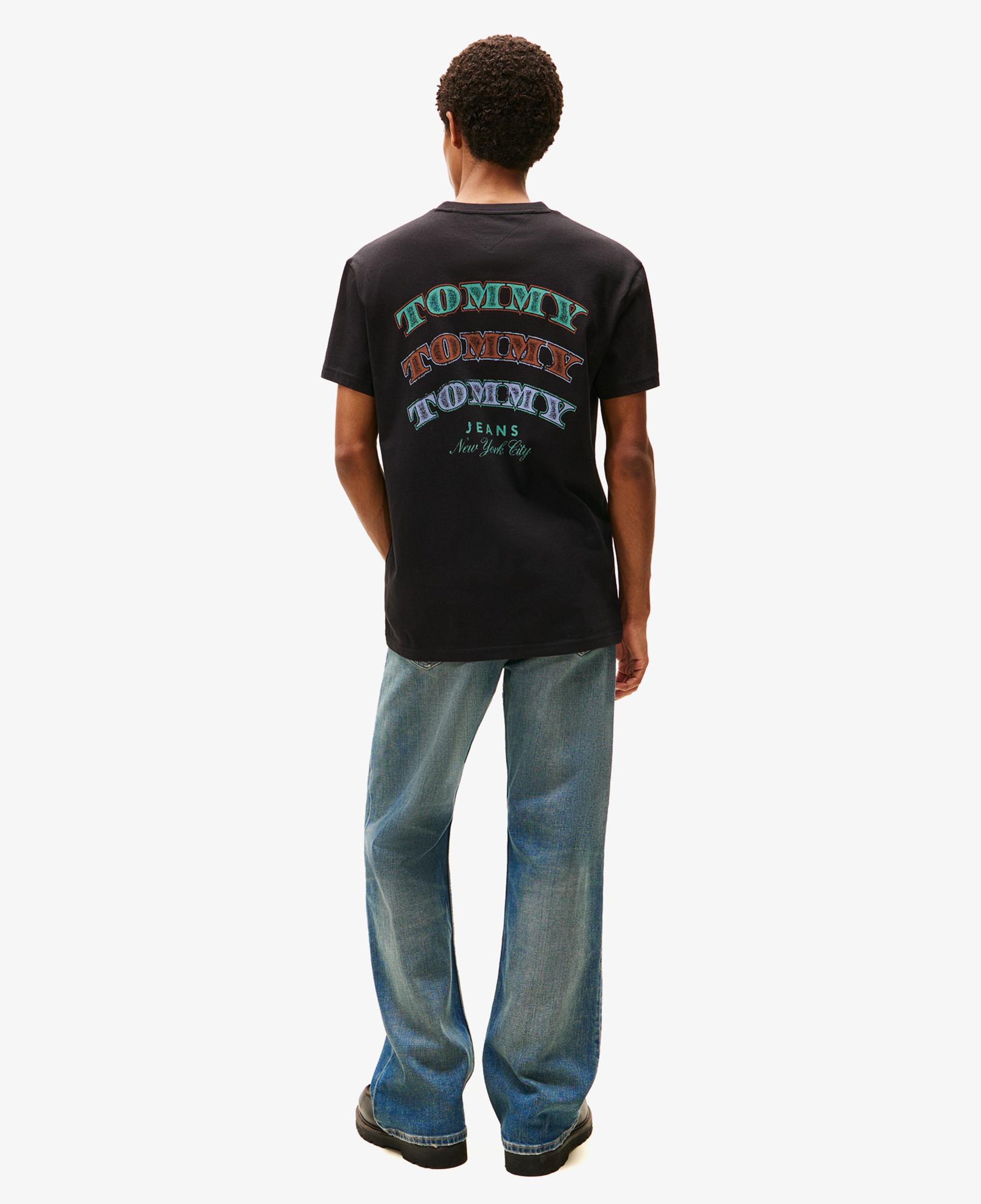 Tommy Hilfiger Regular Dollar Stack Erkek Siyah T-Shirt