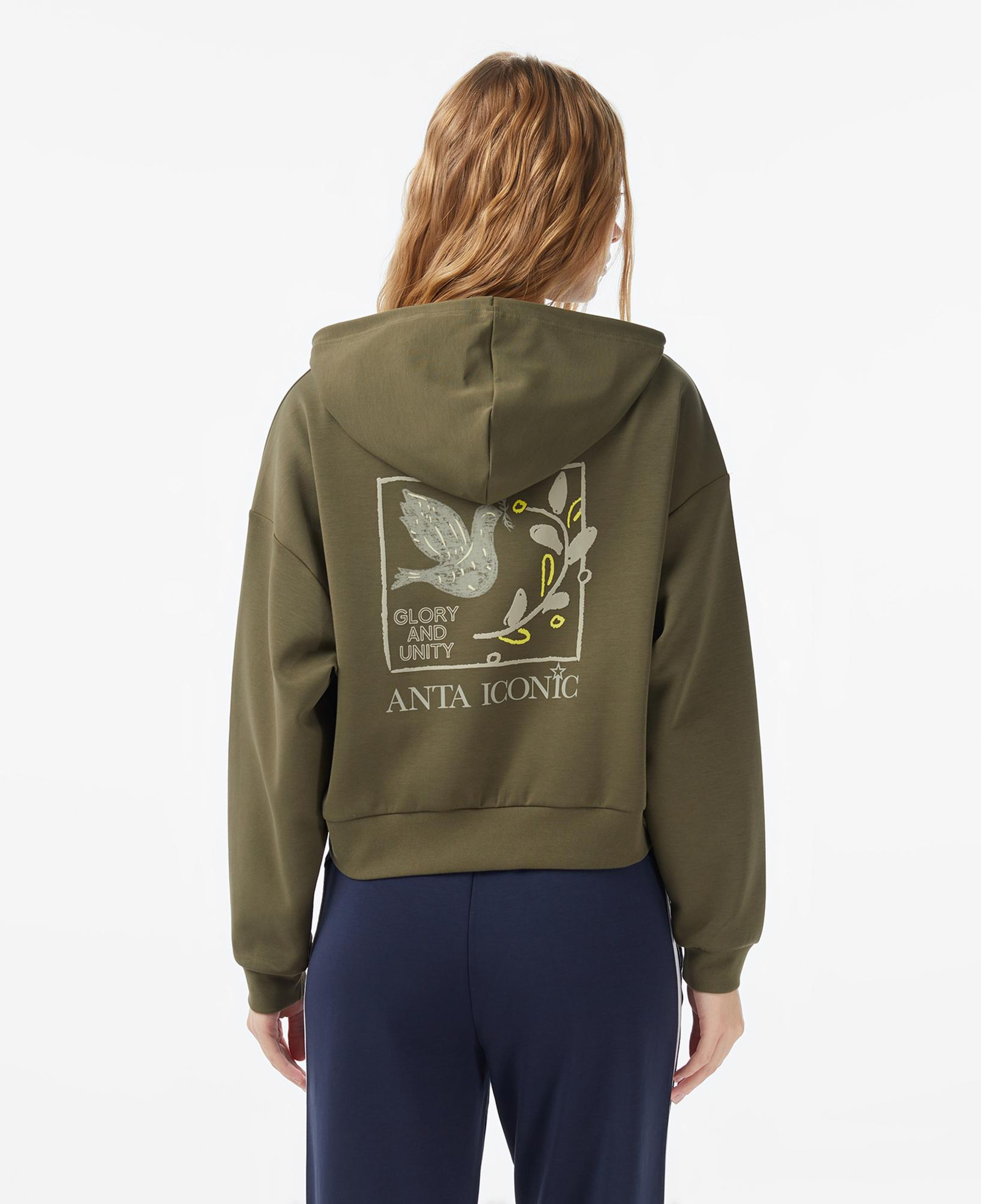 Anta Iconic Kadın Yeşil Sweatshirt