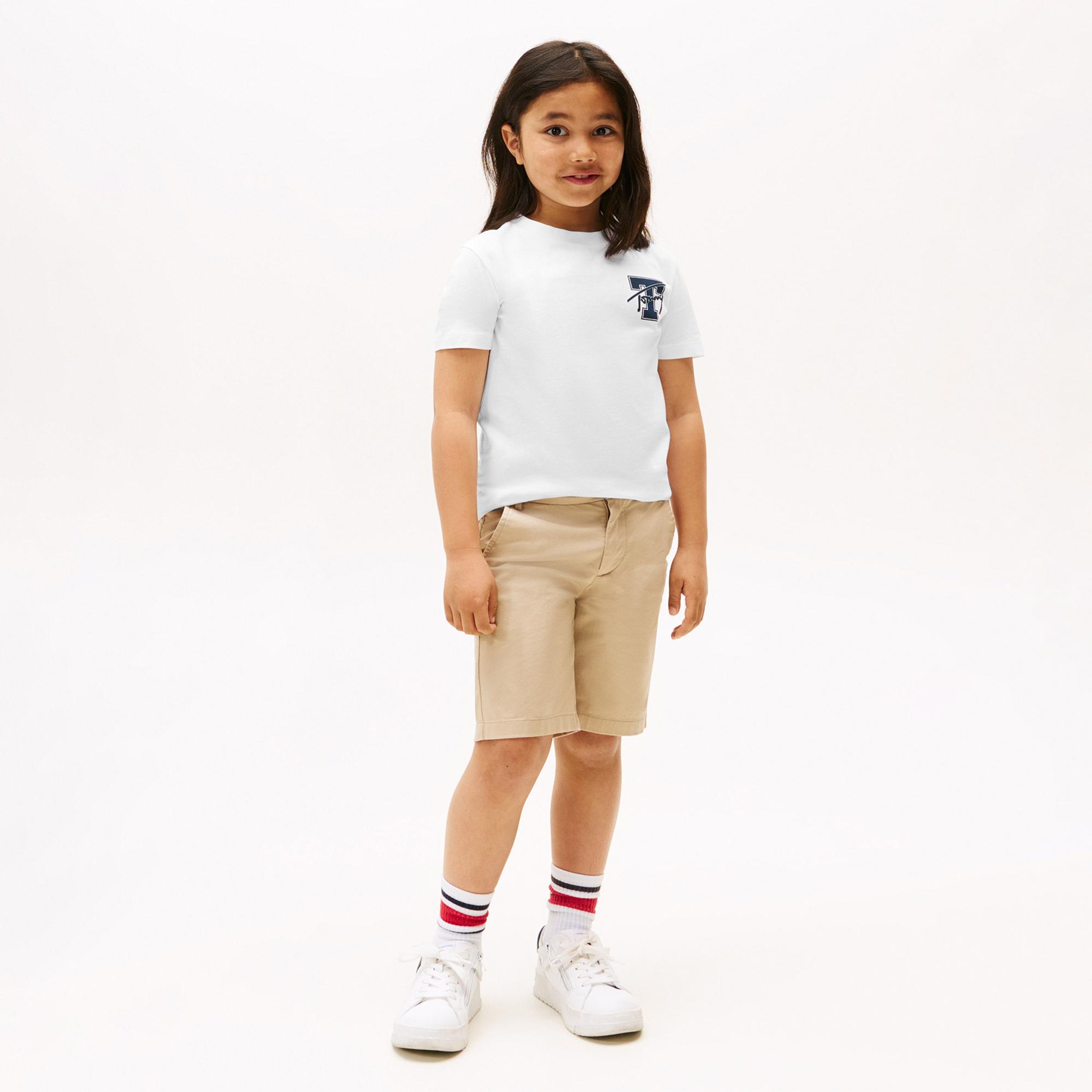 Tommy Hilfiger Varsity Graphic Çocuk Beyaz T-Shirt