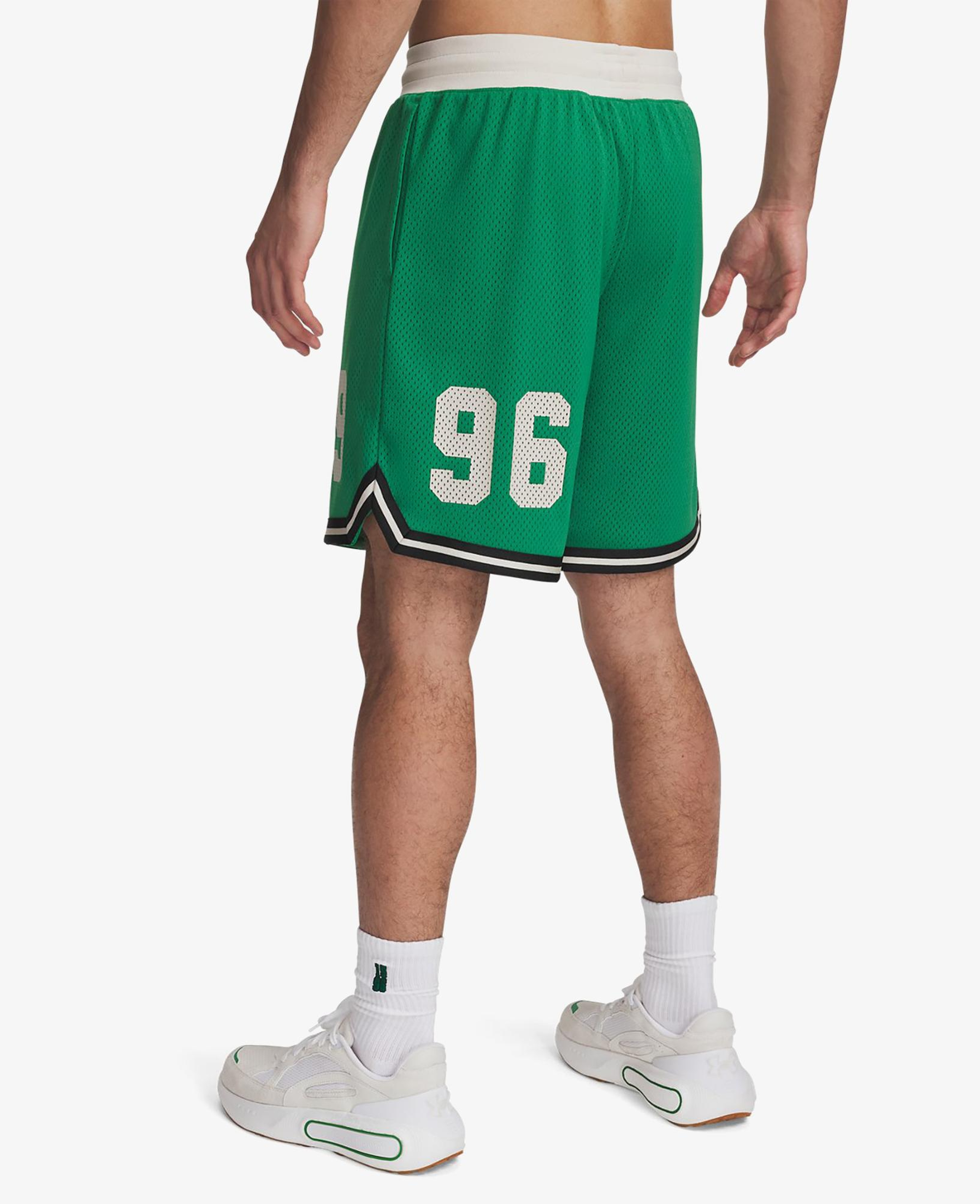 Under Armour Courtside Hoops Erkek Yeşil Basketbol Şortu