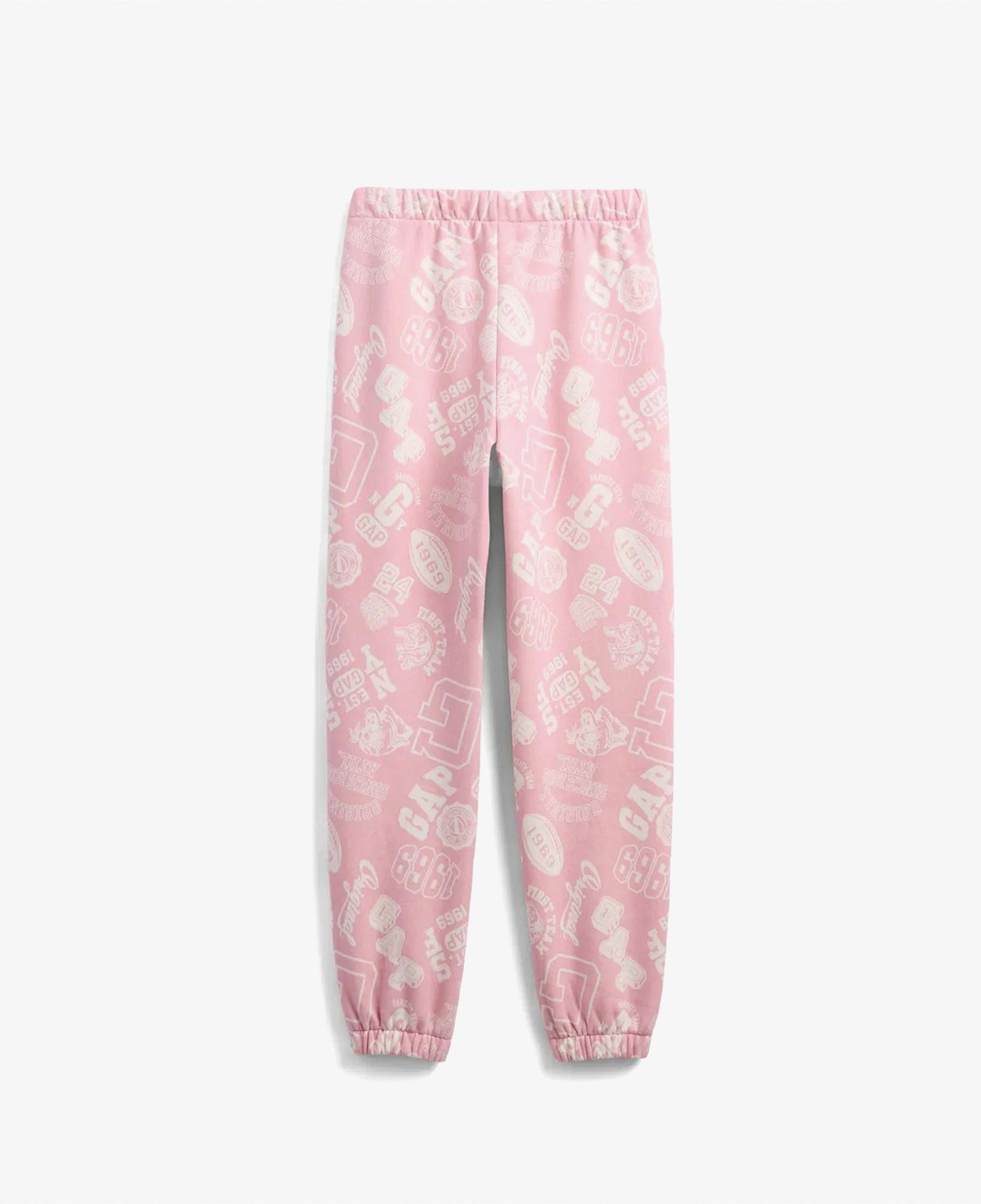 Gap V-Fa Logo Heritage Çocuk Pembe Eşofman Altı