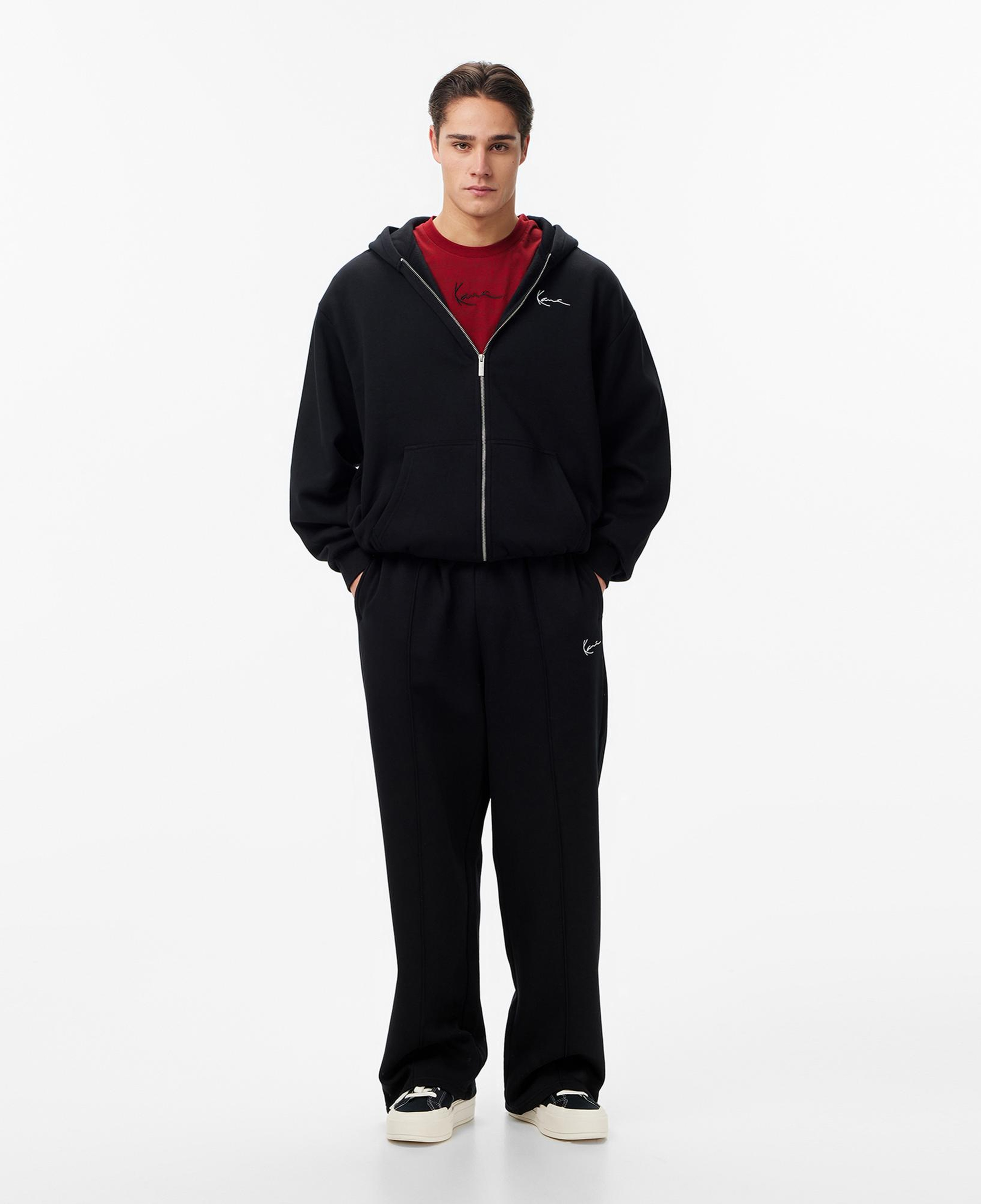 Karl Kani Small Chest Signature Essential Oversized Zip Erkek Siyah Sweatshirt