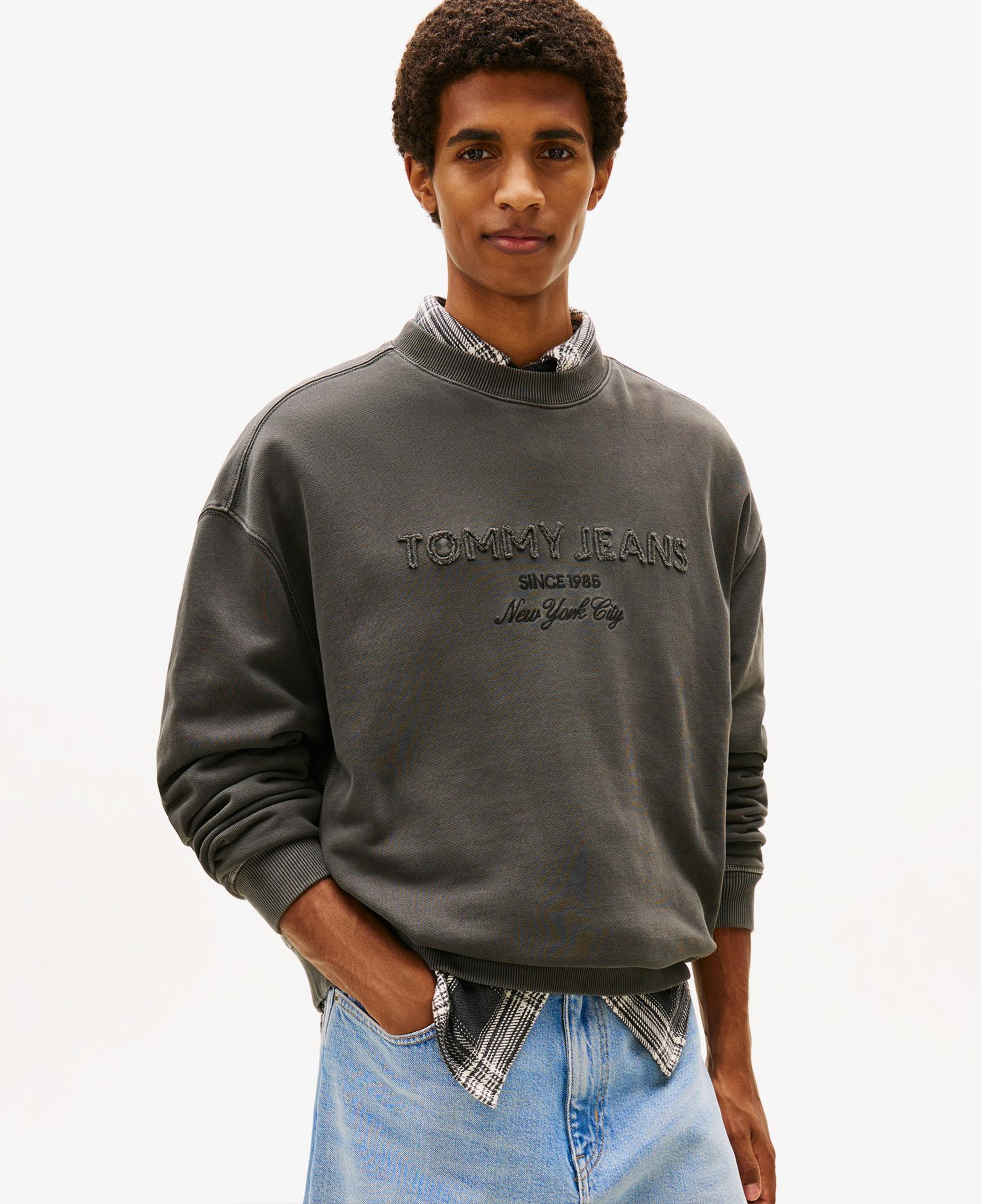 Tommy Hilfiger Jeans 90s Gmd New Classics Crew Erkek Siyah Sweatshirt