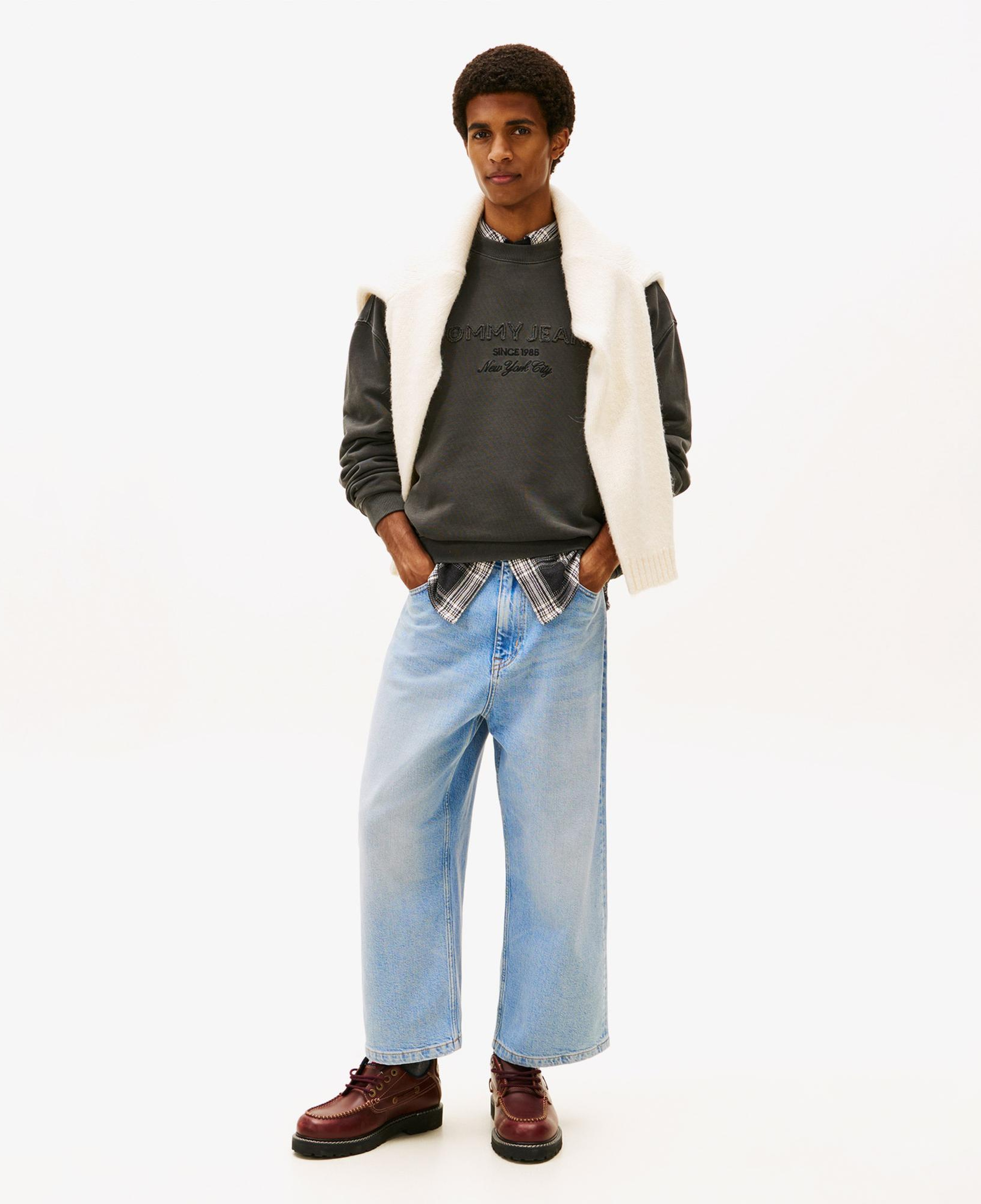 Tommy Hilfiger Jeans 90s Gmd New Classics Crew Erkek Siyah Sweatshirt