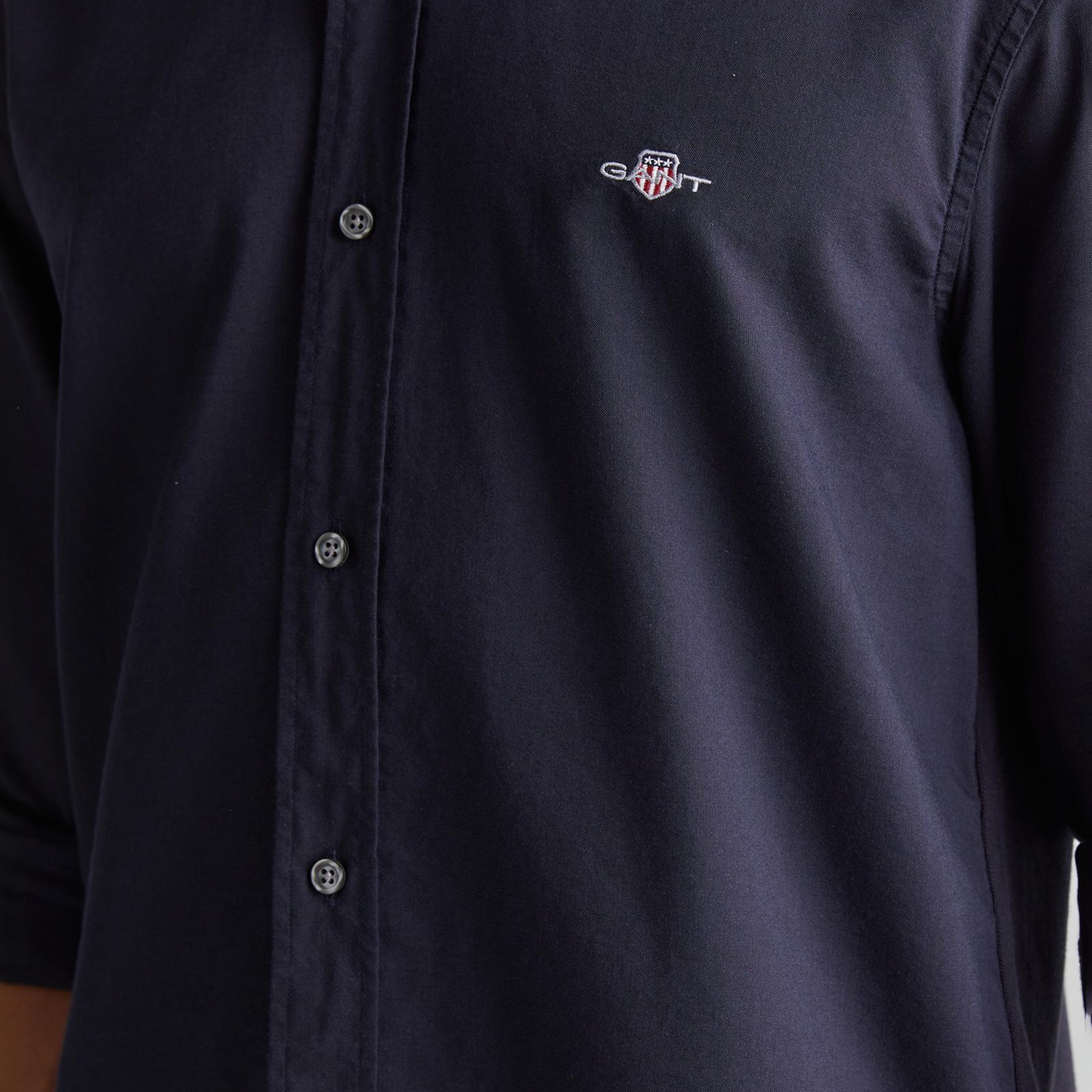 GANT Erkek Laciver Düğmeli Yaka Logolu Gömlek