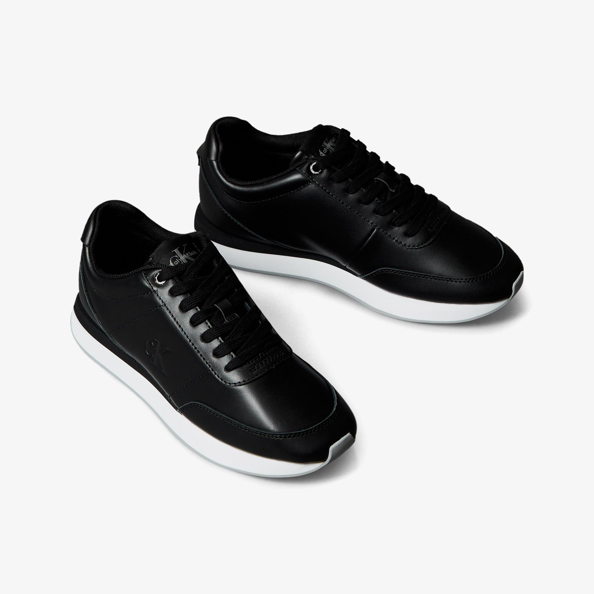 Calvin Klein Retro Runner Lace Up Kadın Siyah Sneaker