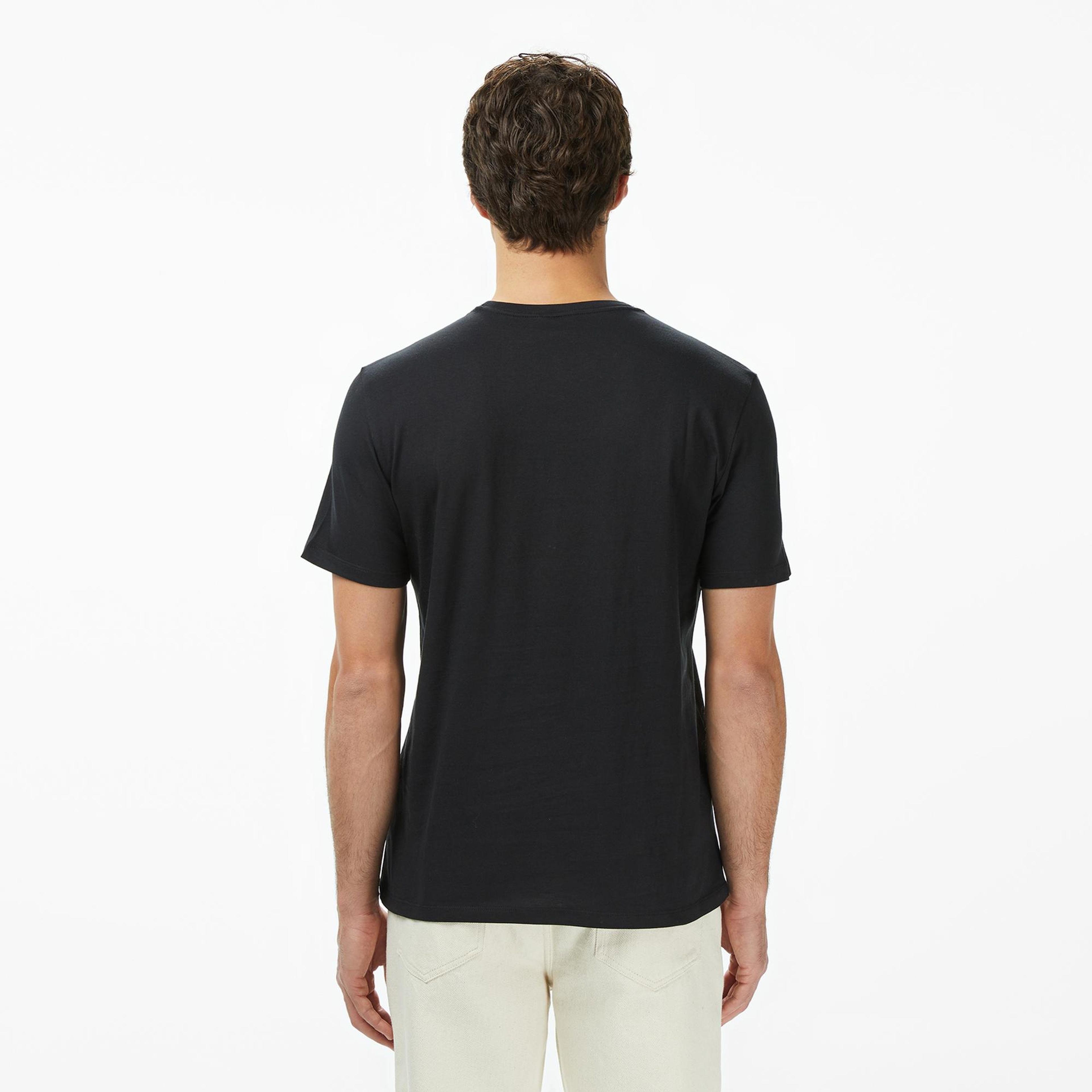 Calvin Klein Standard Logo Crew Erkek Siyah T-Shirt