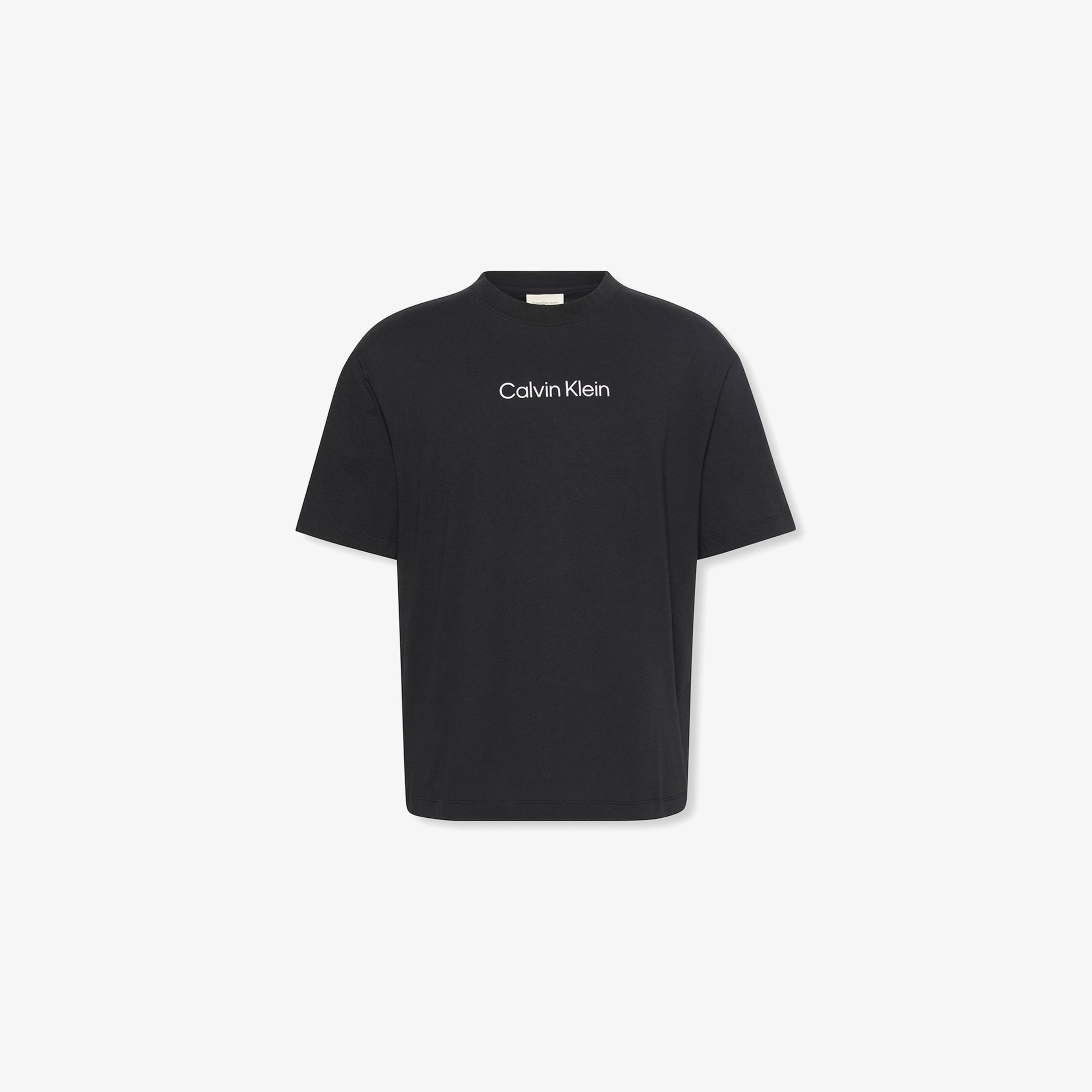 Calvin Klein Standard Logo Crew Erkek Siyah T-Shirt