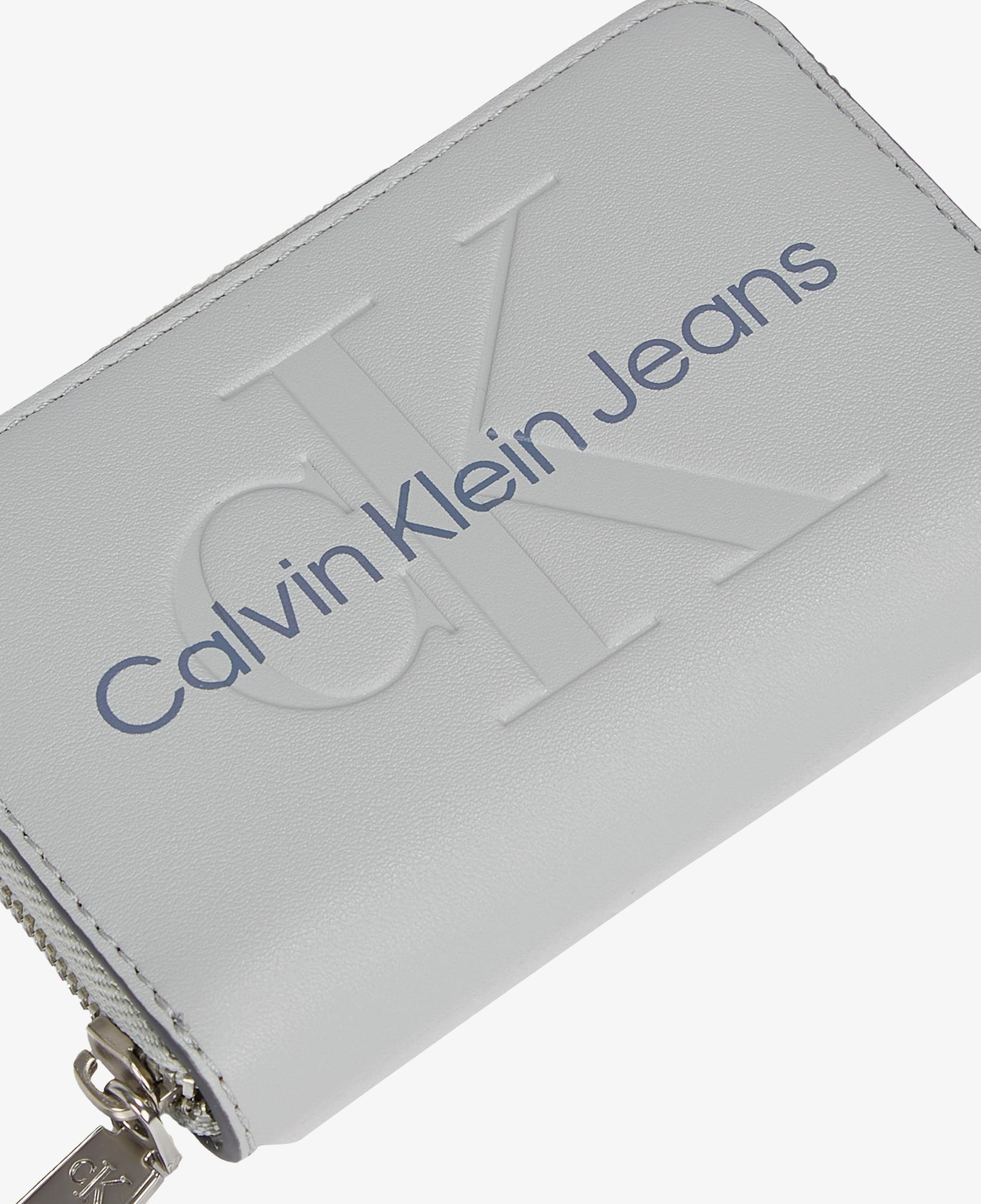 Calvin Klein Sculpted Med Zip Around Mono Kadın Gri Cüzdan
