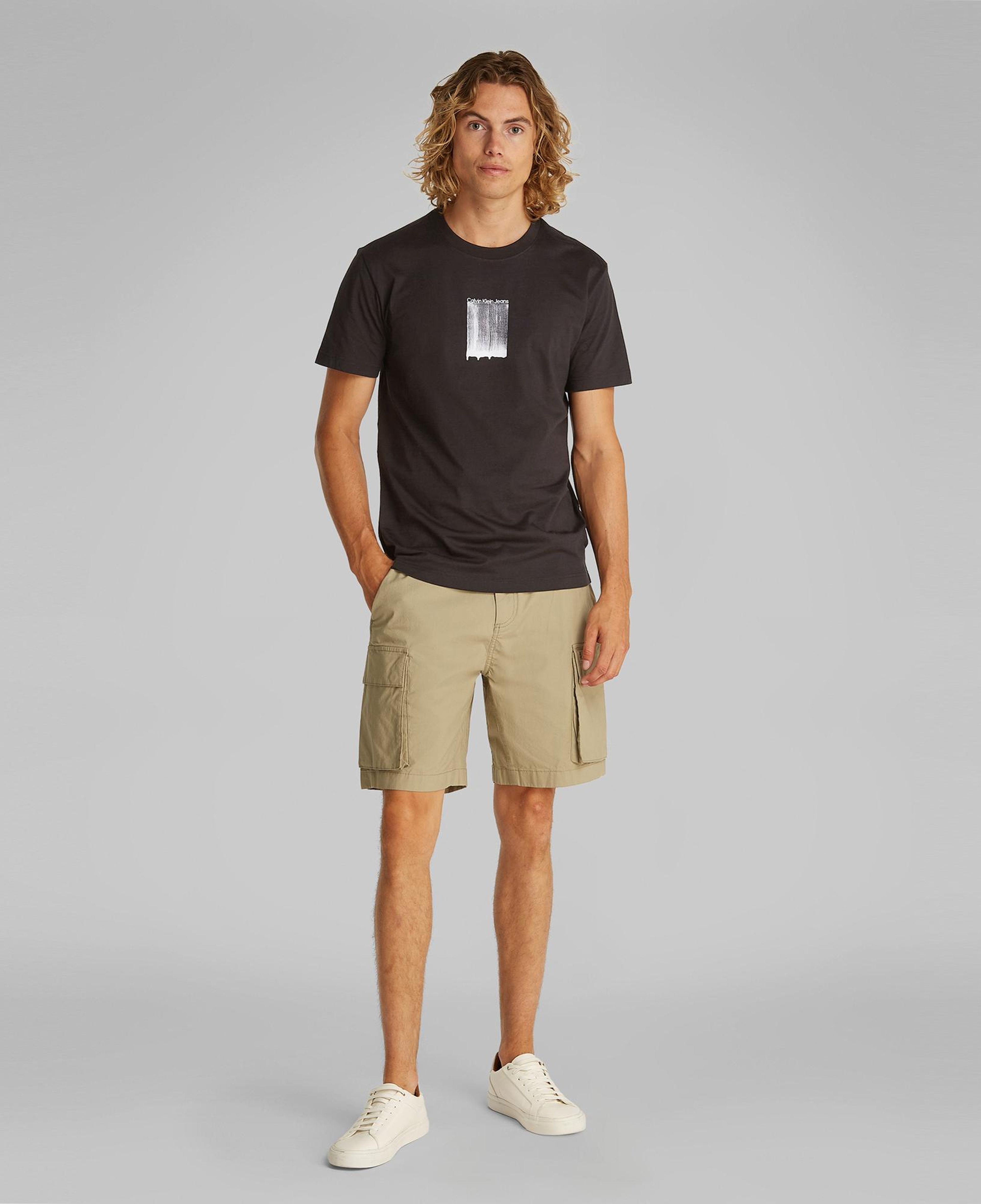 Calvin Klein Brush Stroke Graphic Erkek Siyah T-Shirt