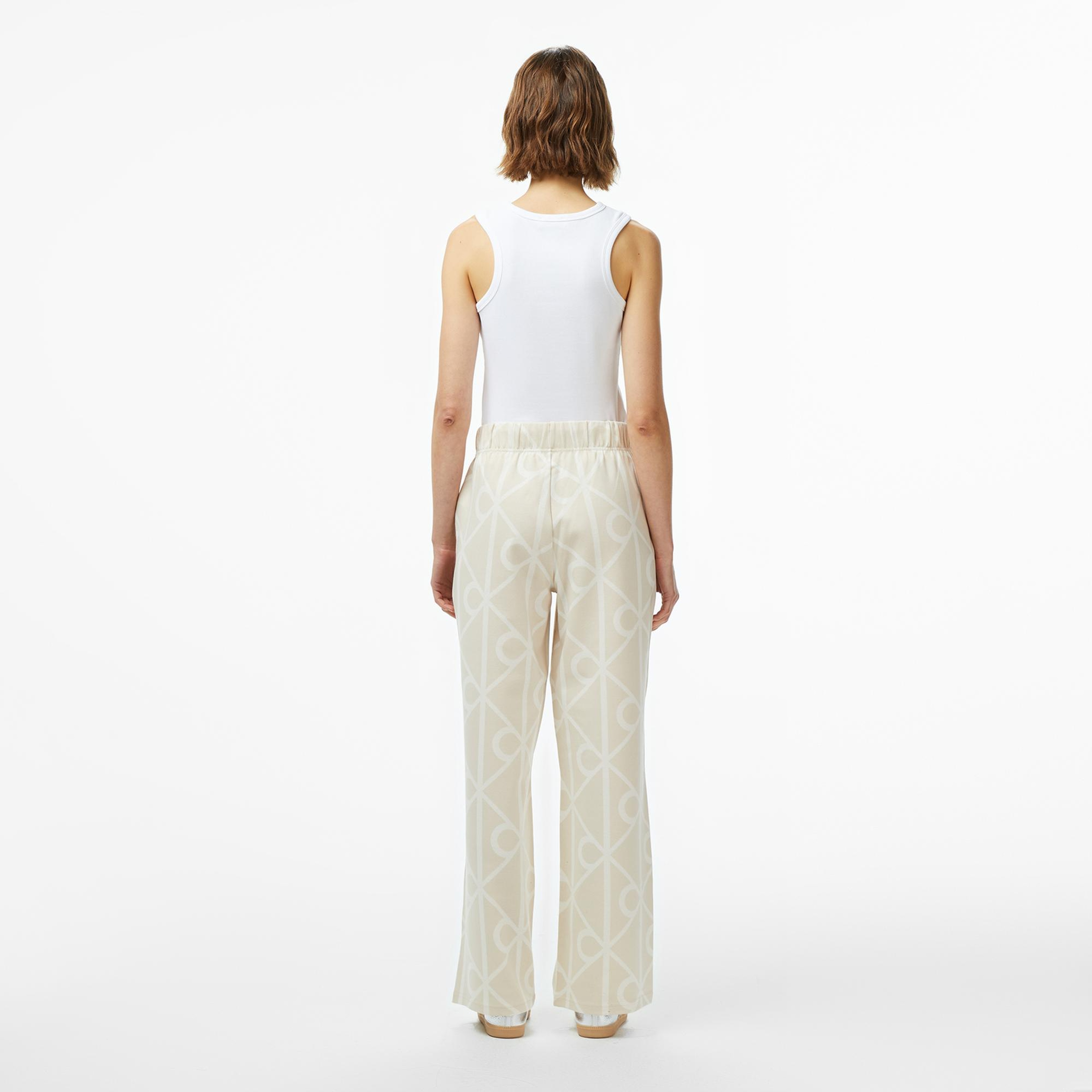 Calvin Klein Emblem Jacquard Kadın Bej Eşofman Altı