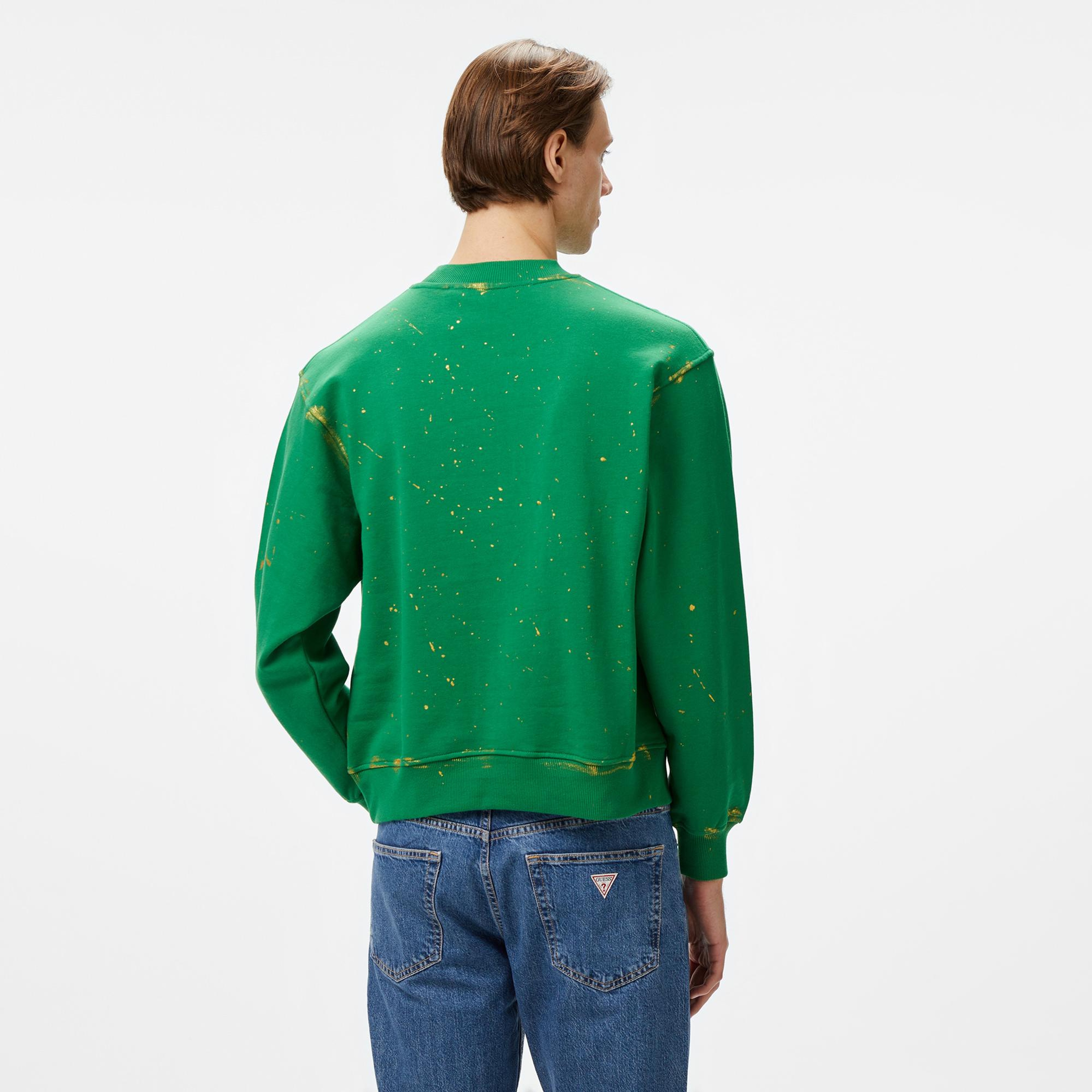 Story Of Angels Soa Gold Angel Hand-Dye  Erkek Yeşil Sweatshirt