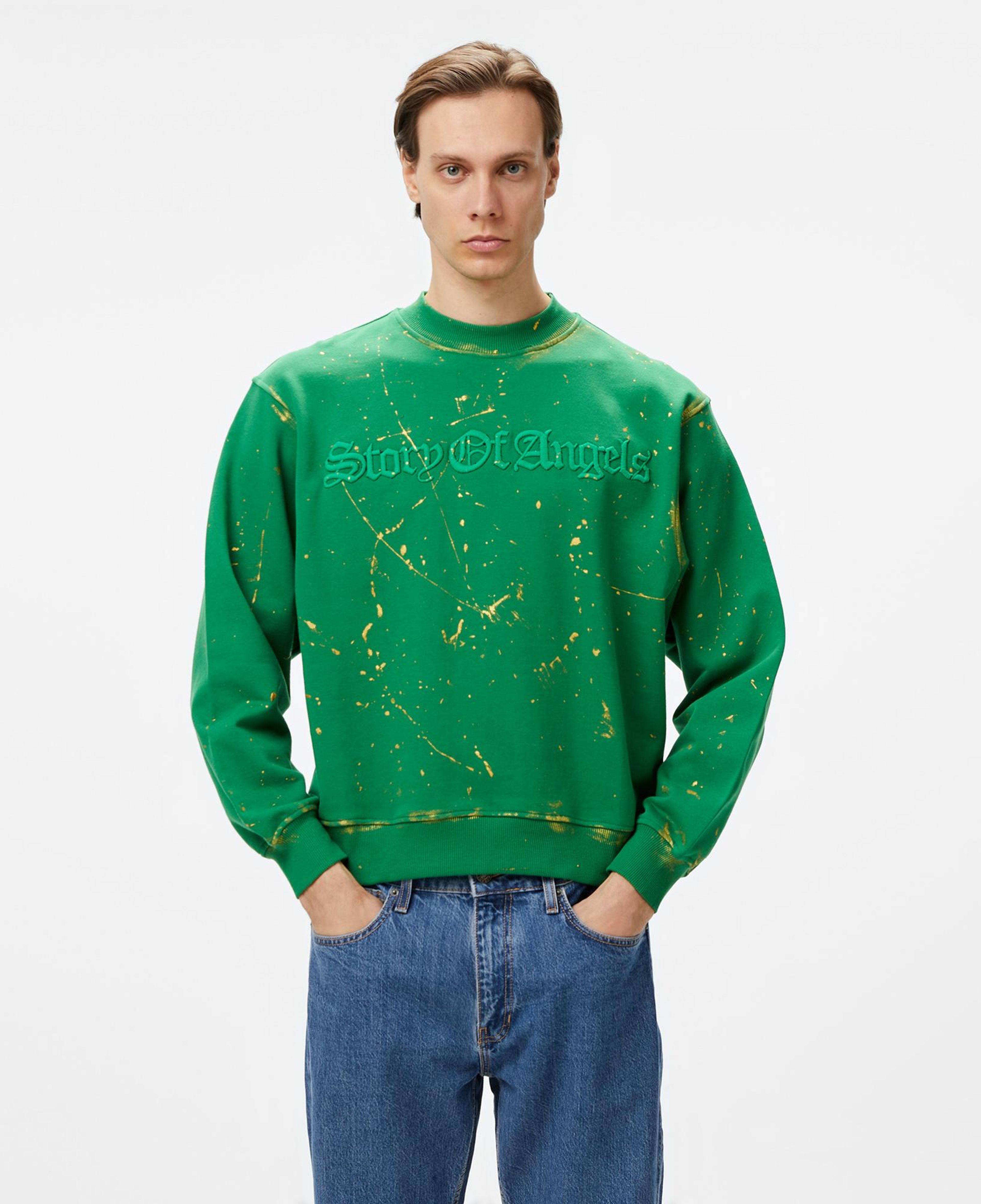 Story Of Angels Soa Gold Angel Hand-Dye Erkek Yeşil Sweatshirt