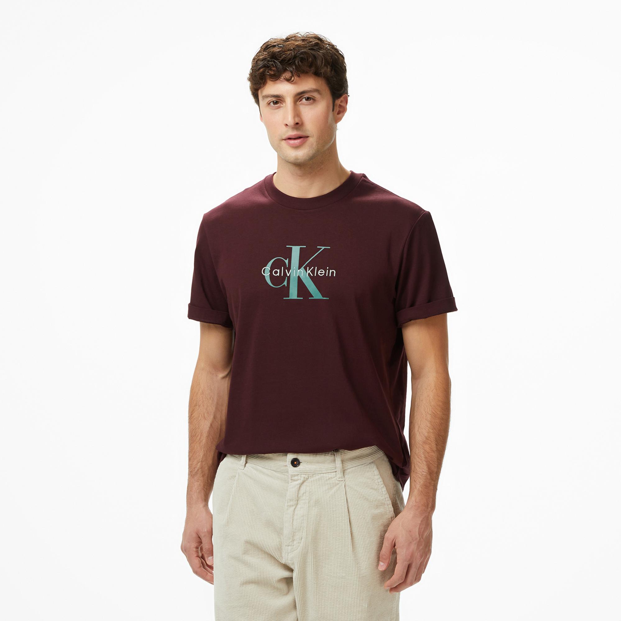Calvin Klein Hero Monologo Erkek Bordo T-Shirt
