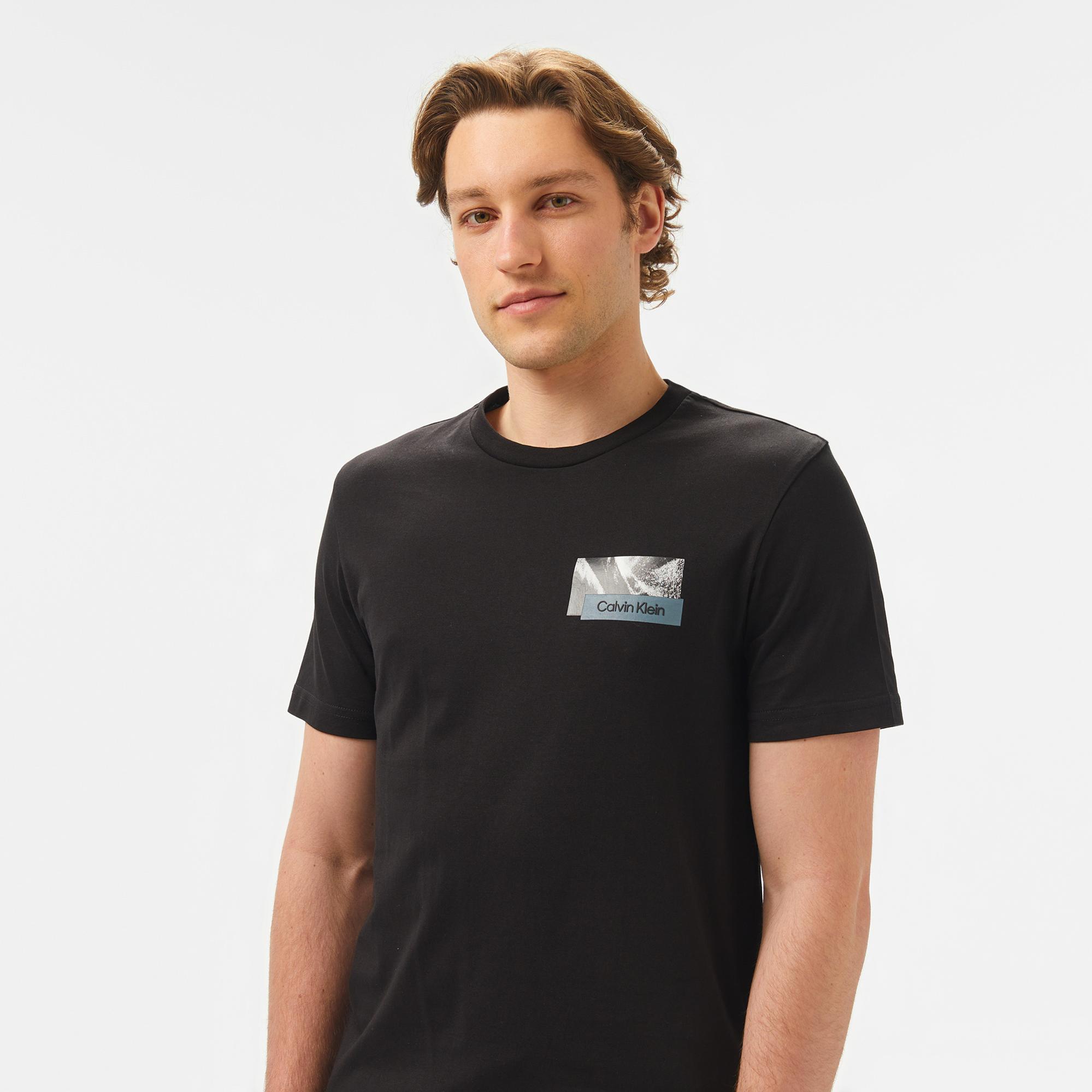 Calvin Klein Ba Logo Graphic Erkek Siyah T-Shirt