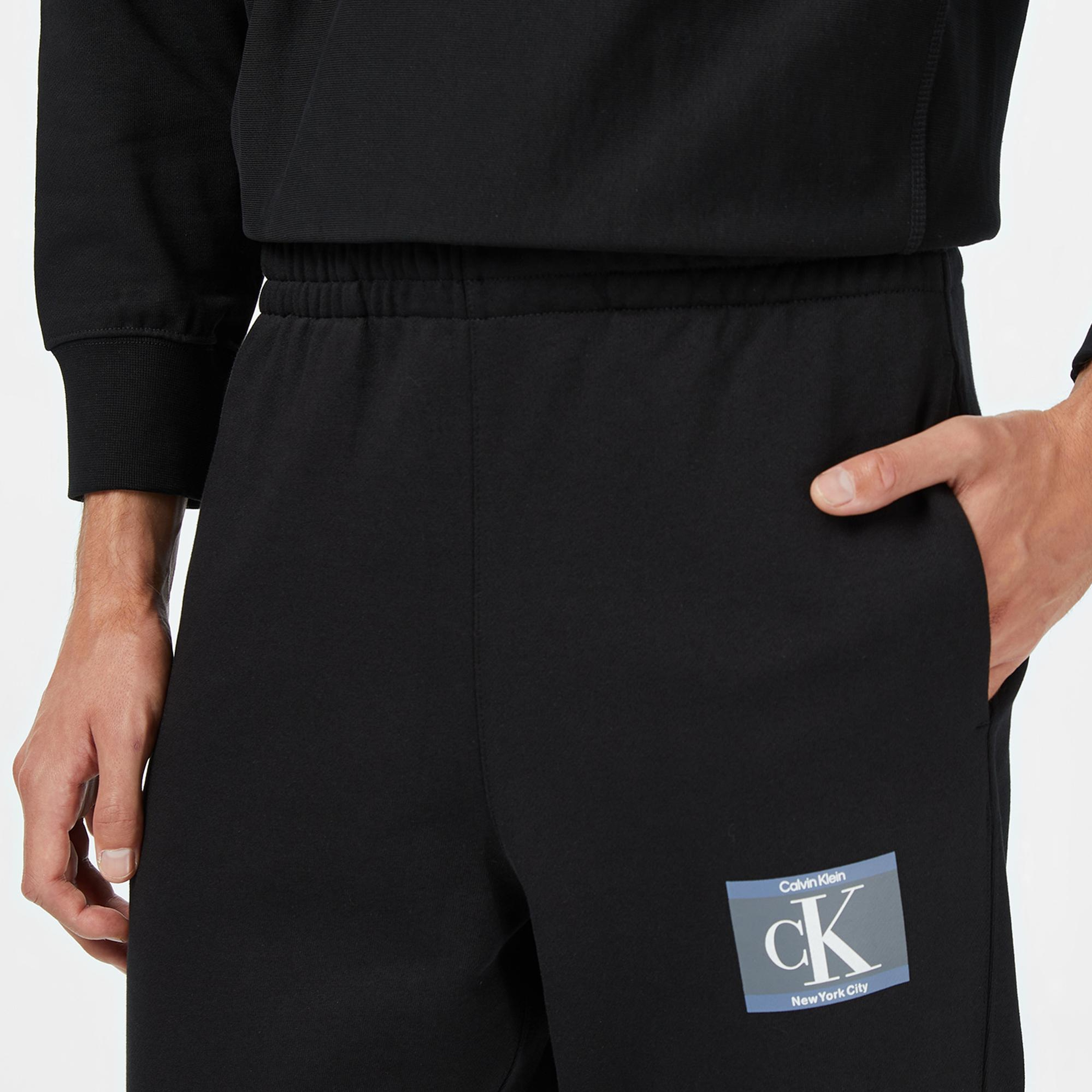 Calvin Klein Terry Graphic Jogger Erkek Siyah Eşofman Altı
