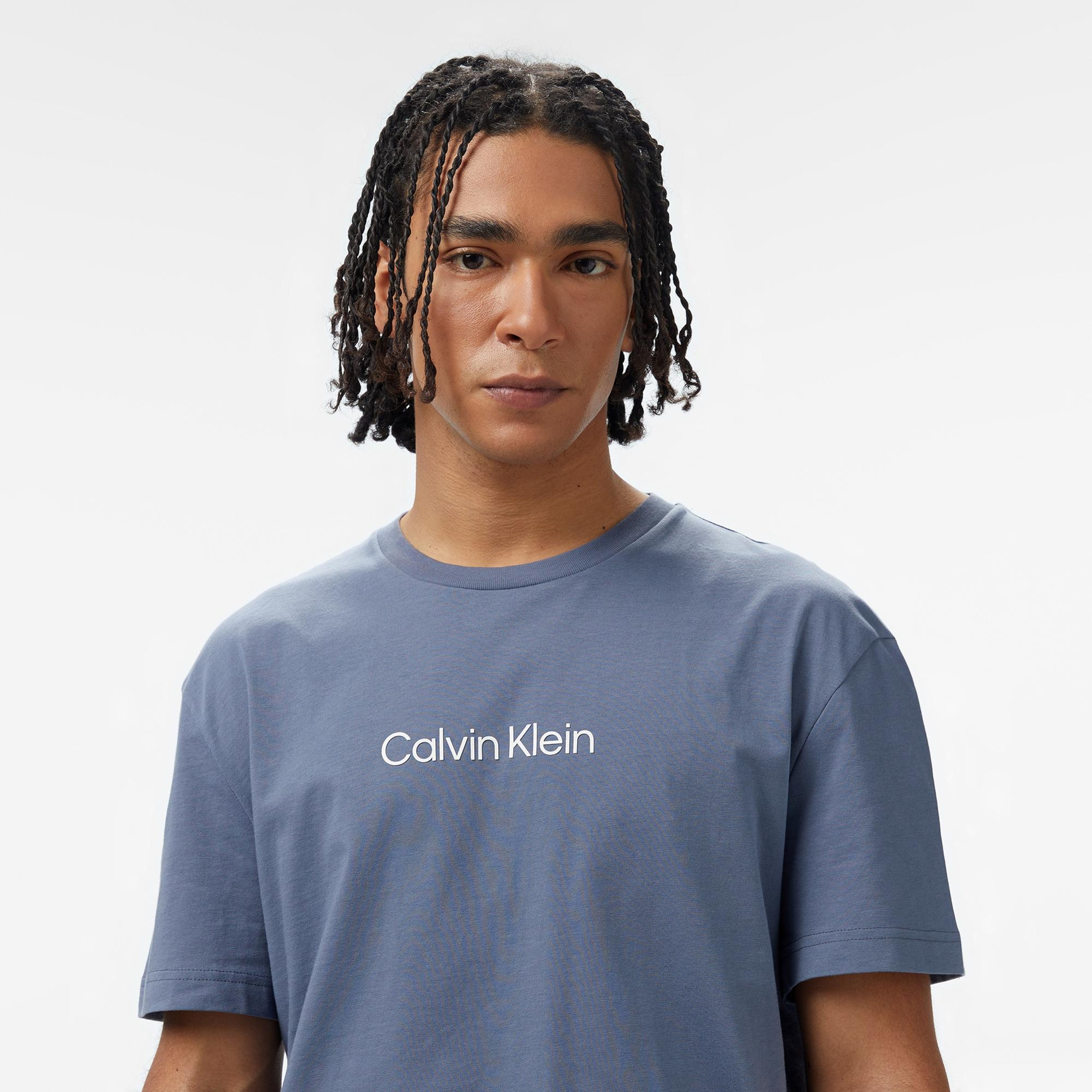 Calvin Klein Hero Logo Comfort Erkek Mavi T-Shirt
