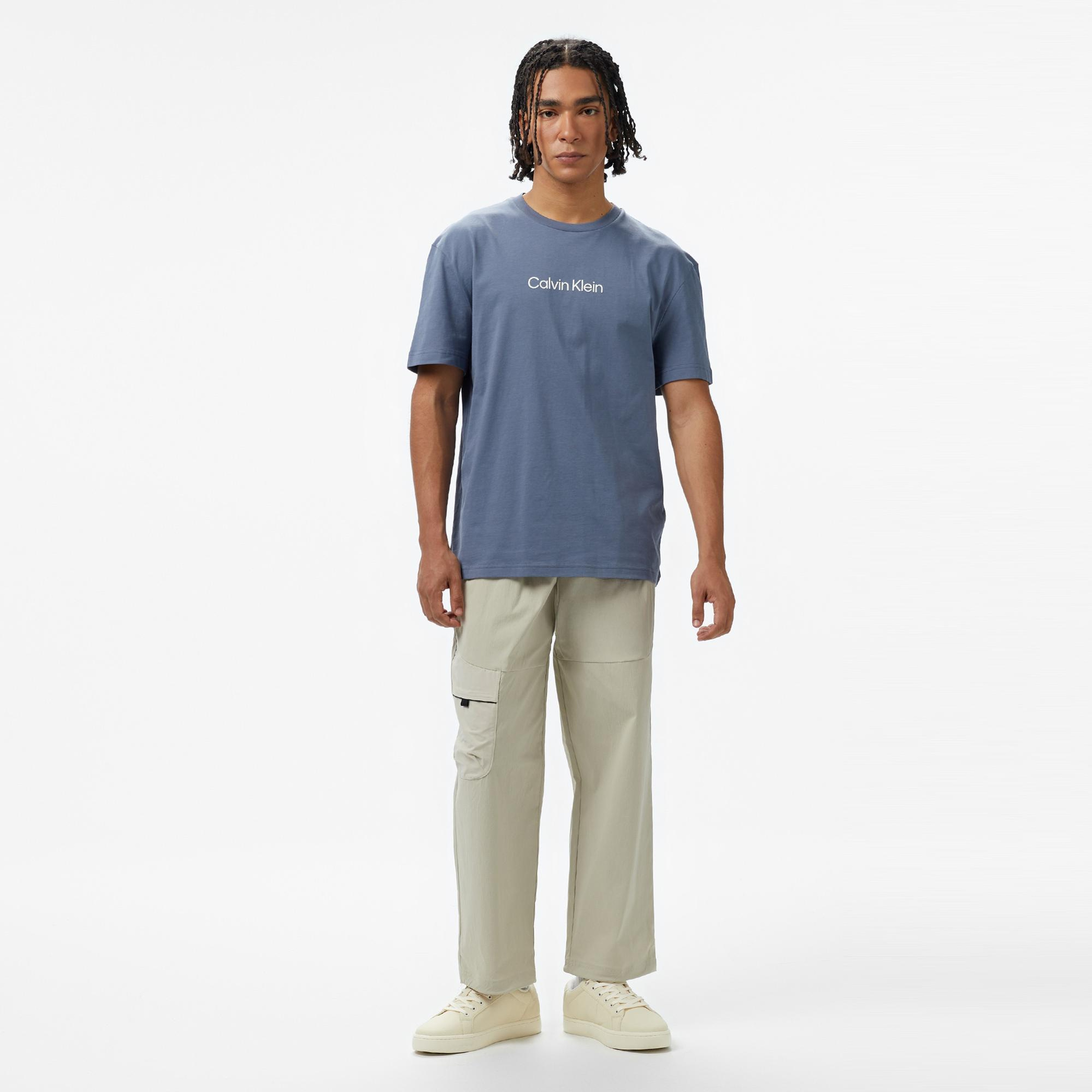 Calvin Klein Hero Logo Comfort Erkek Mavi T-Shirt