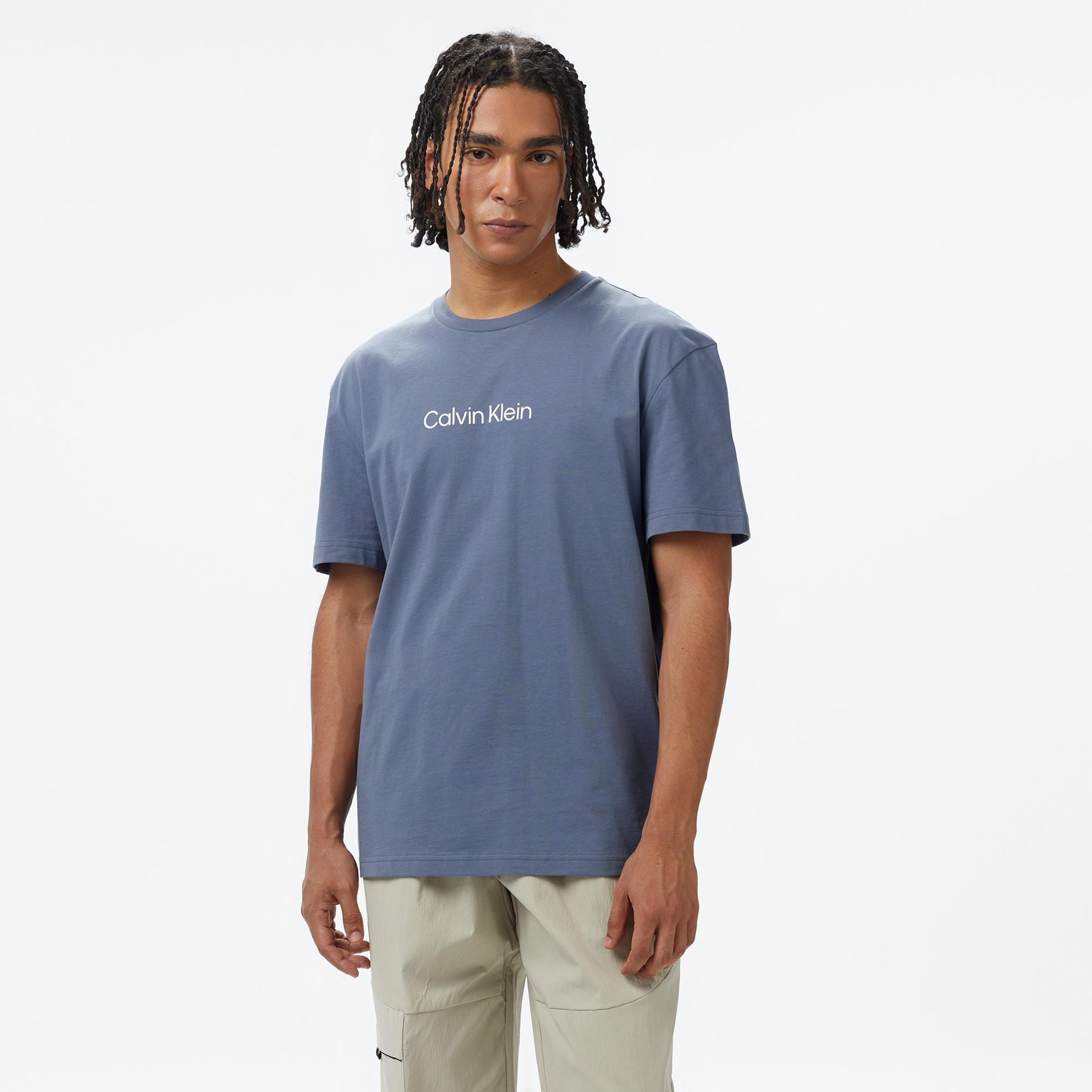 Calvin Klein Hero Logo Comfort Erkek Mavi T-Shirt