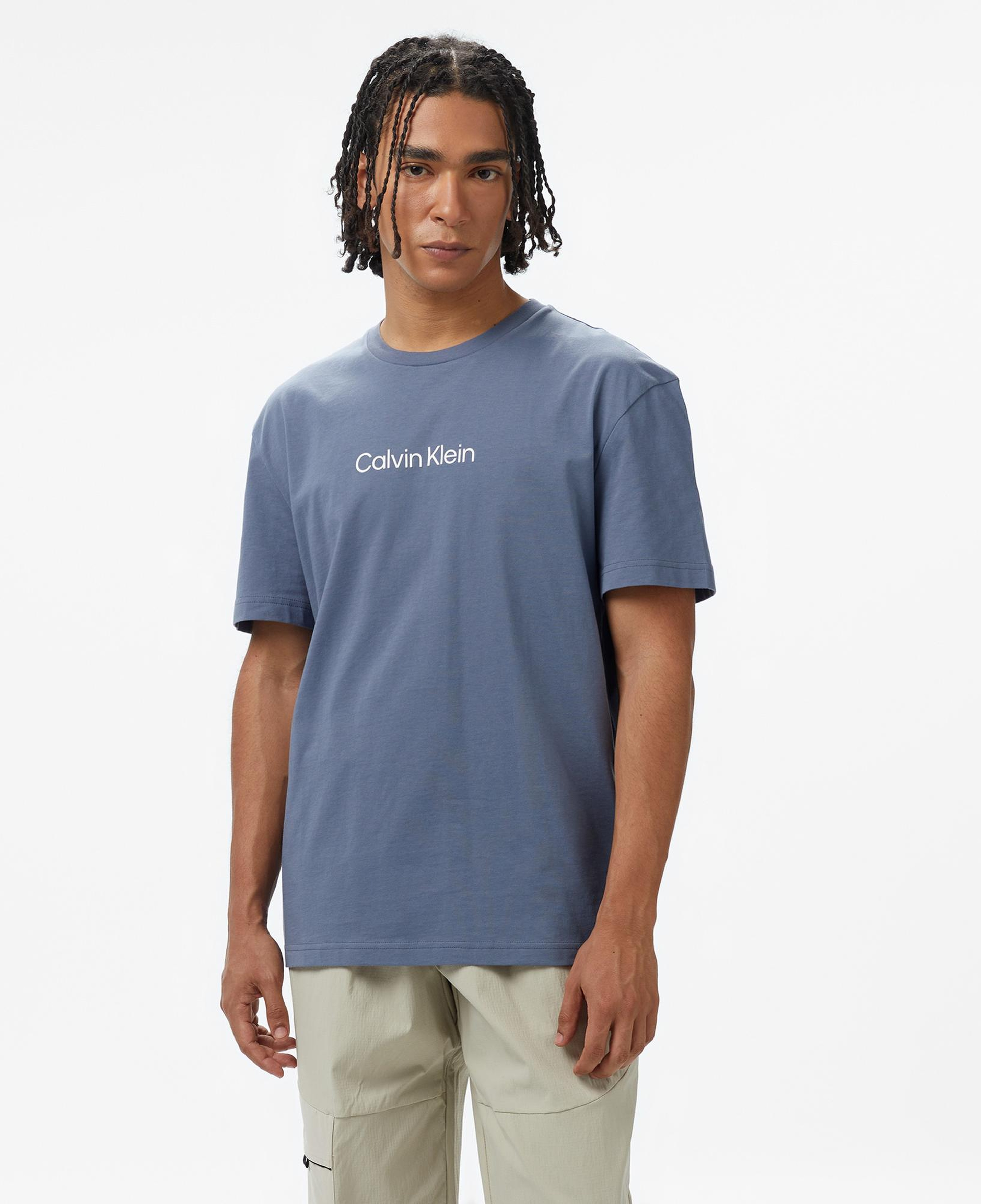 Calvin Klein Hero Logo Comfort Erkek Mavi T-Shirt