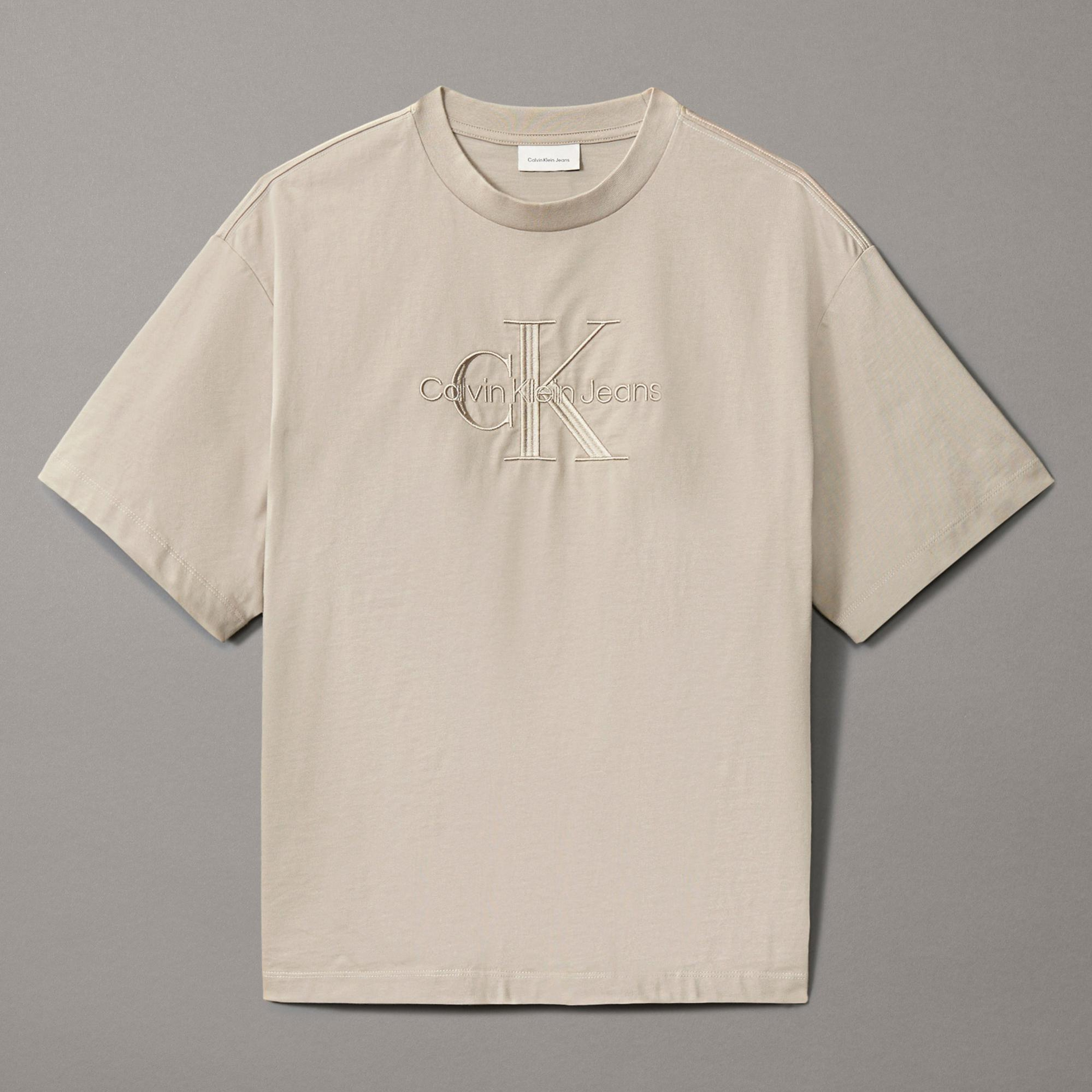 Calvin Klein Low Erkek Bej T-Shirt