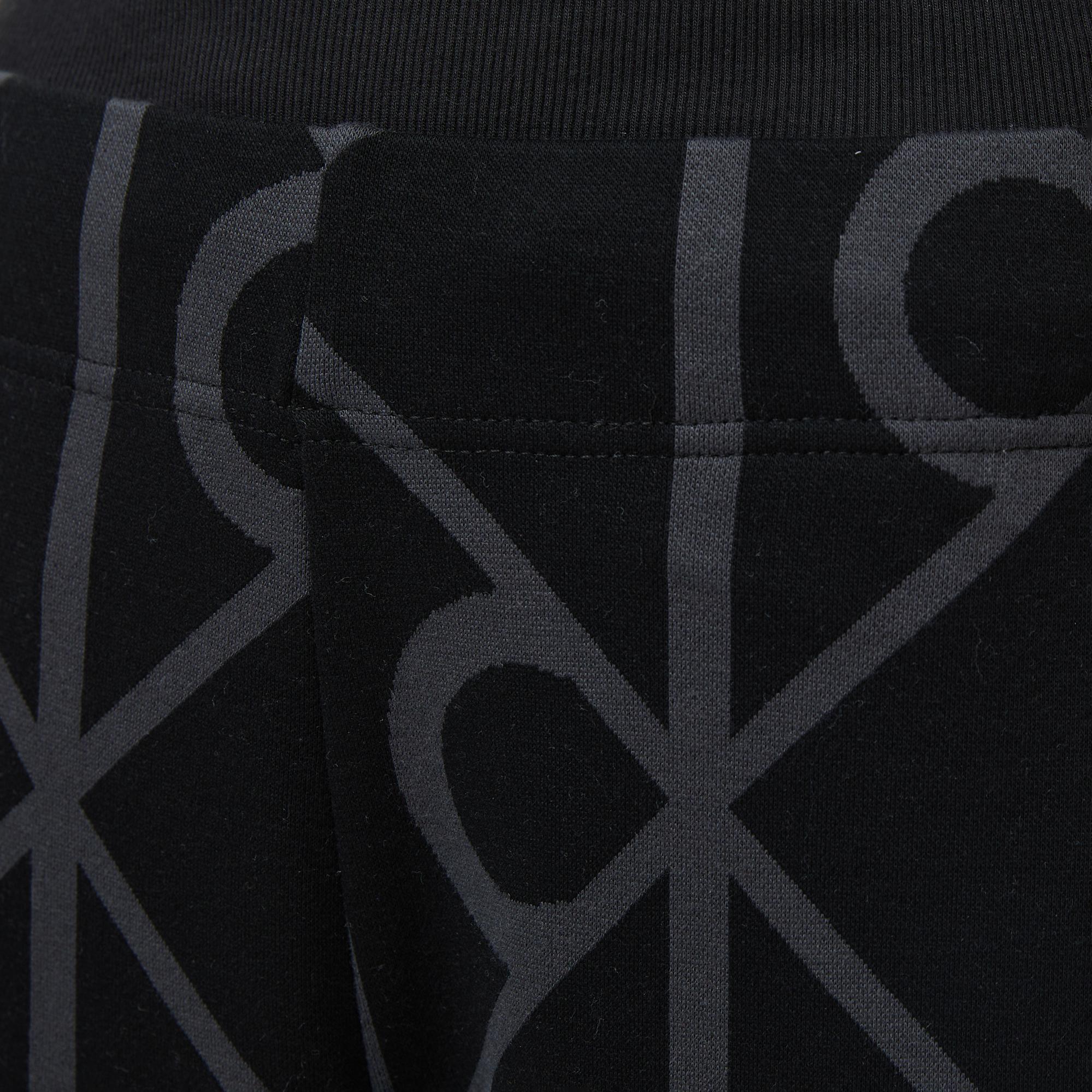 Calvin Klein Emblem Jacquard Kadın Siyah Eşofman Altı