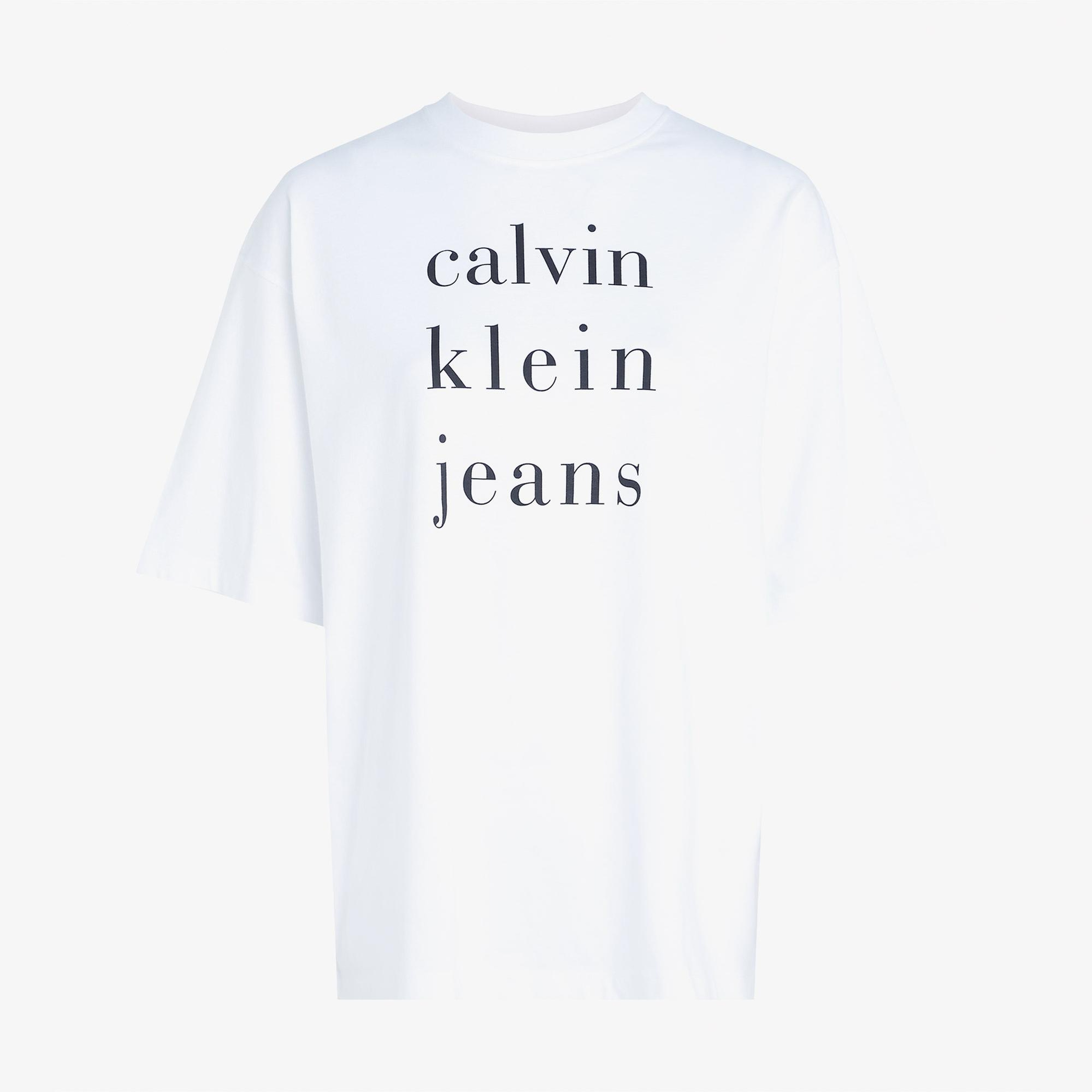 Calvin Klein Logo Kadın Beyaz T-Shirt