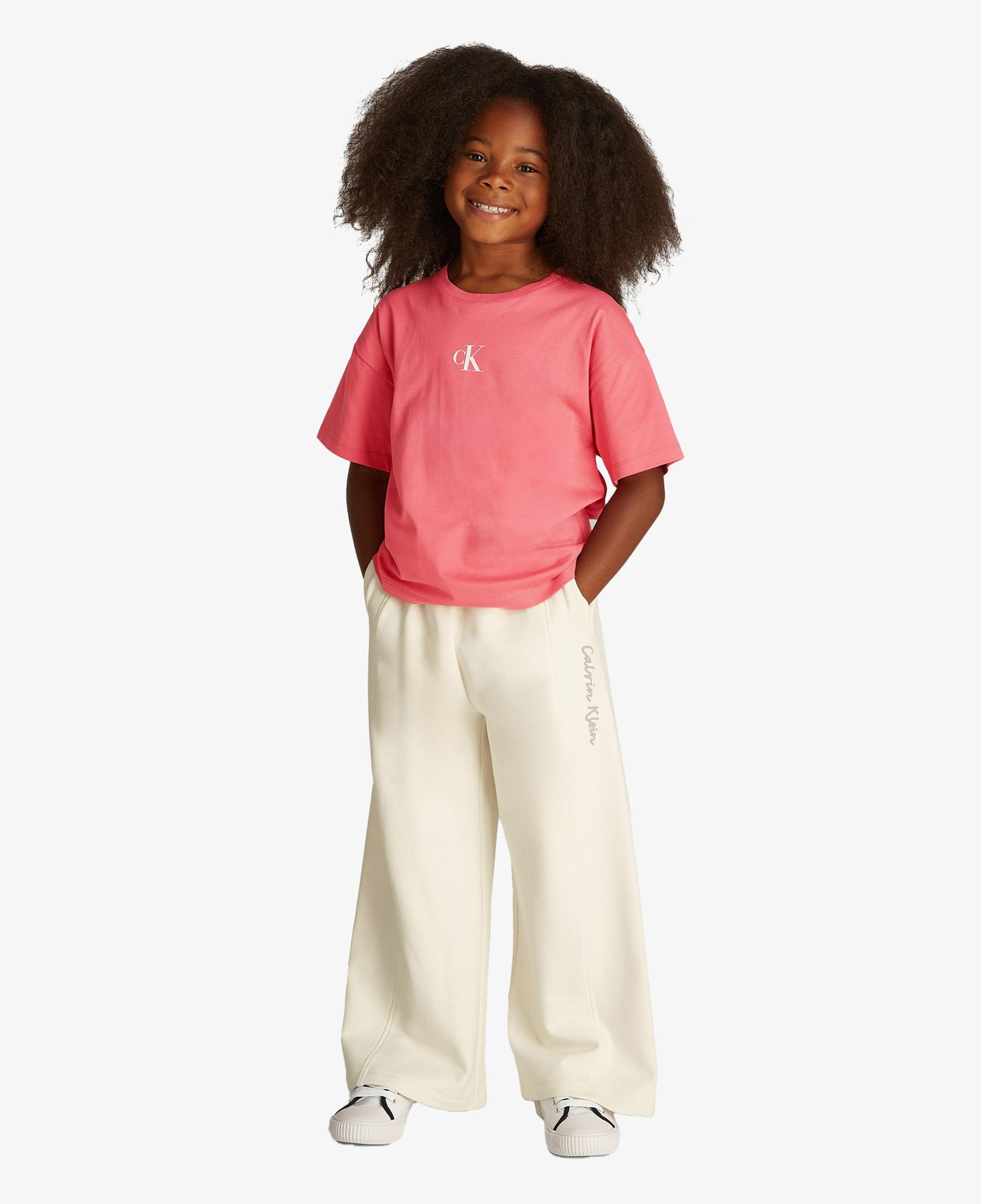 Calvin Klein Boxy Çocuk Pembe T-Shirt