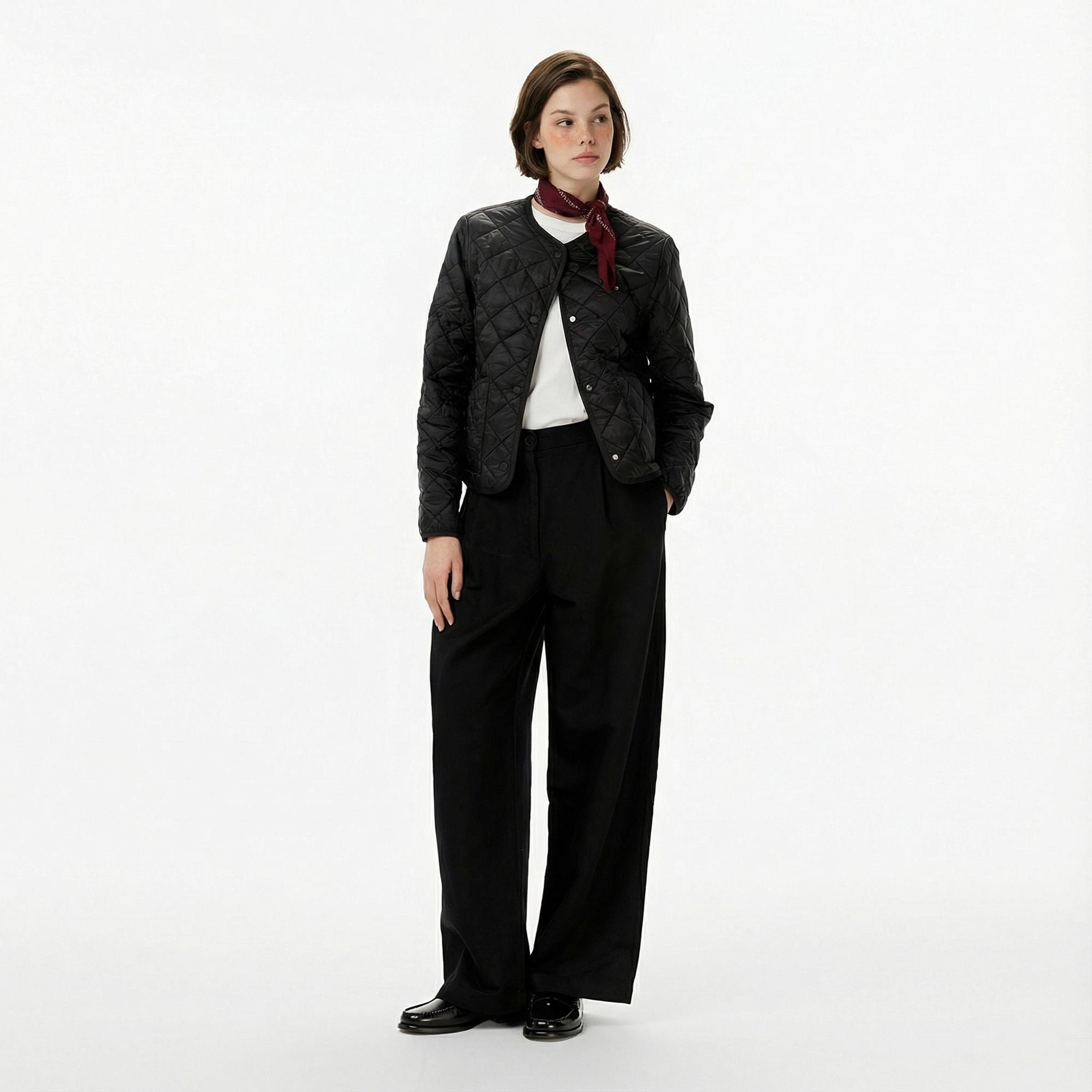 Tommy Hilfiger Padded Regular Quilted Kadın Puffer Siyah Ceket