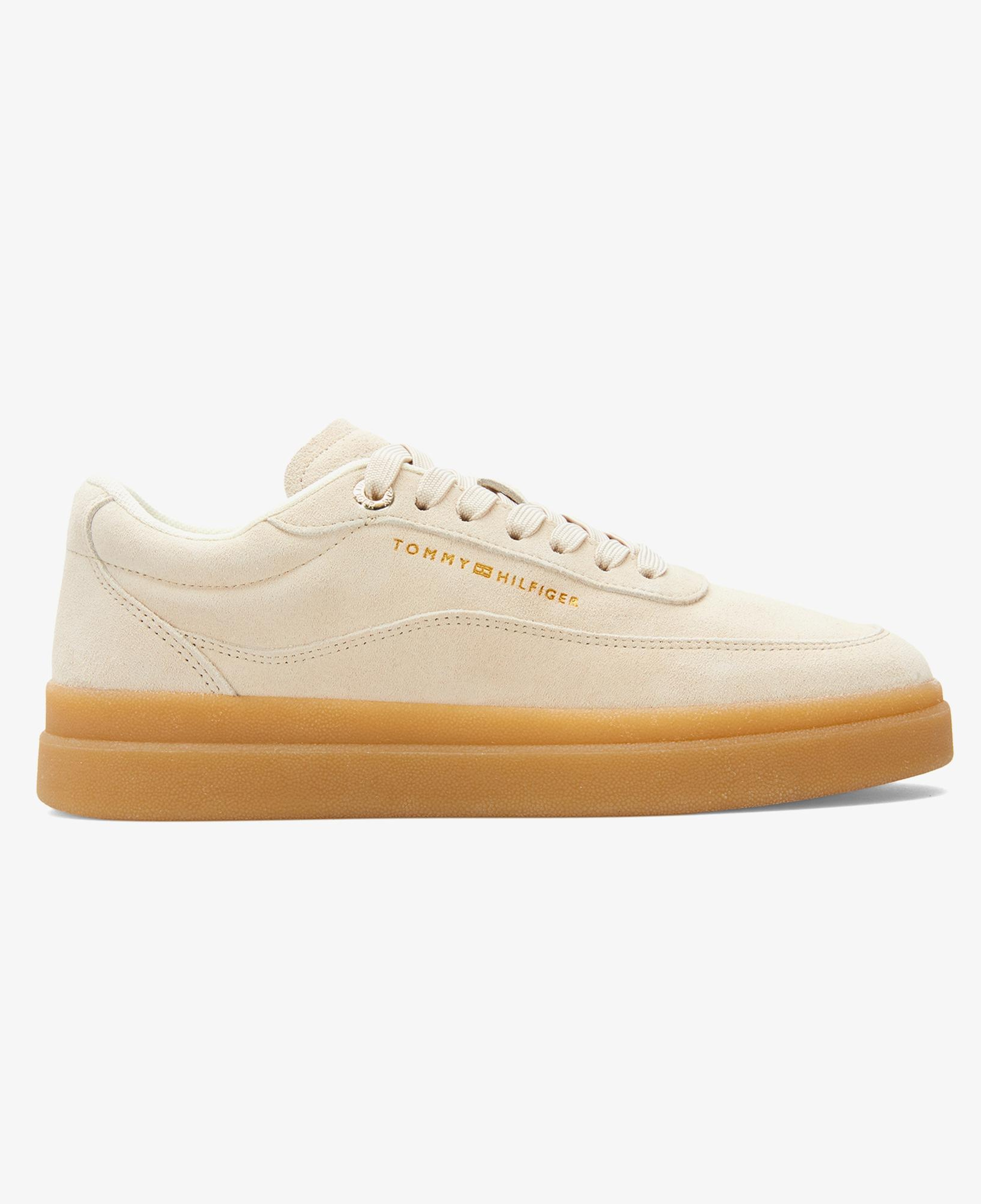Tommy Hilfiger Modern Court Suede Kadın Bej Sneaker