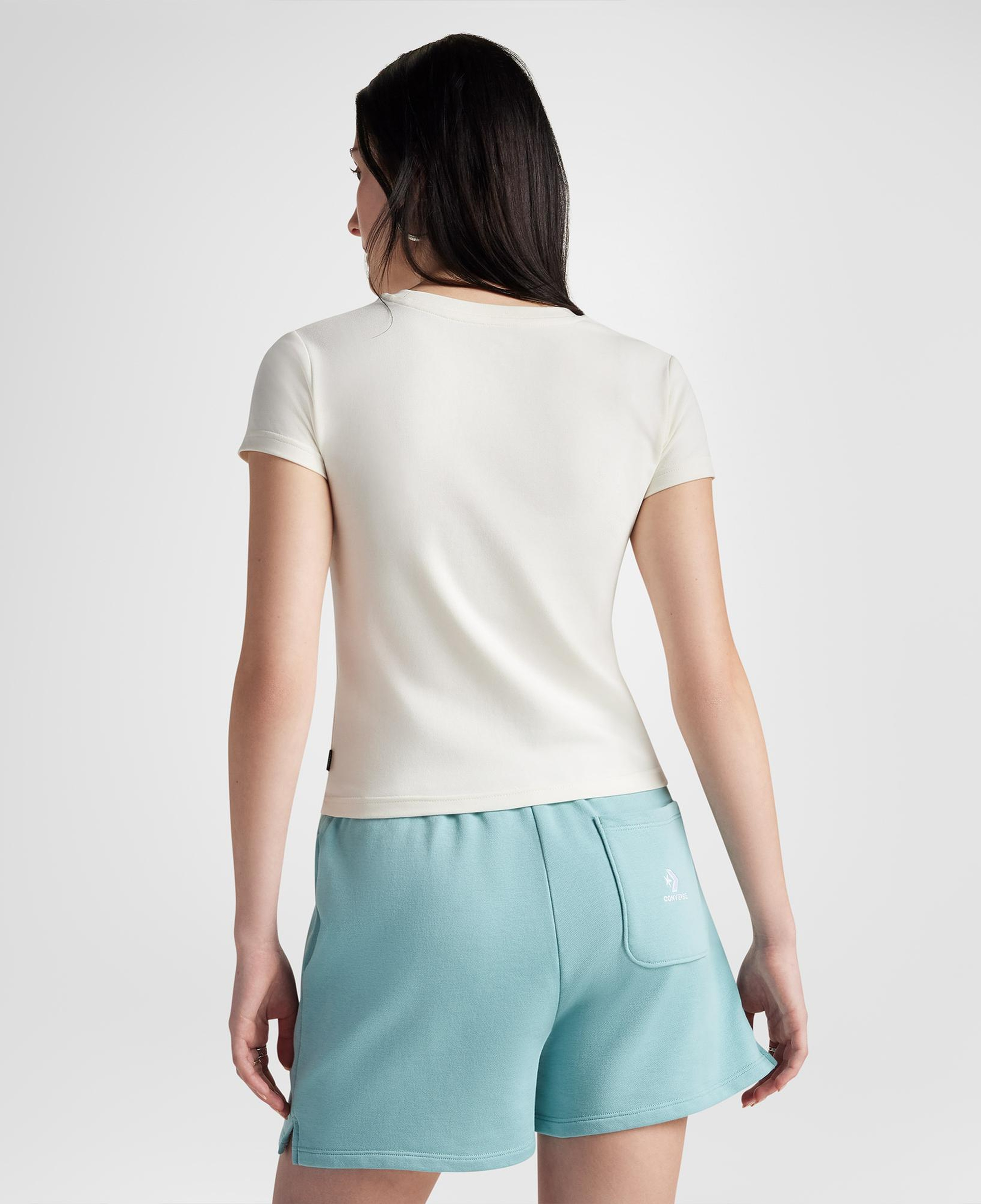 Converse Slim Fit Kadın Beyaz T-Shirt