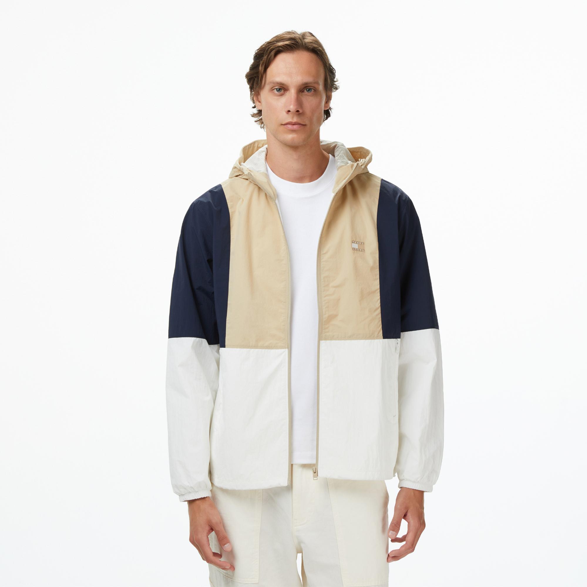 Tommy Jeans Chicago Erkek Beyaz Yağmurluk