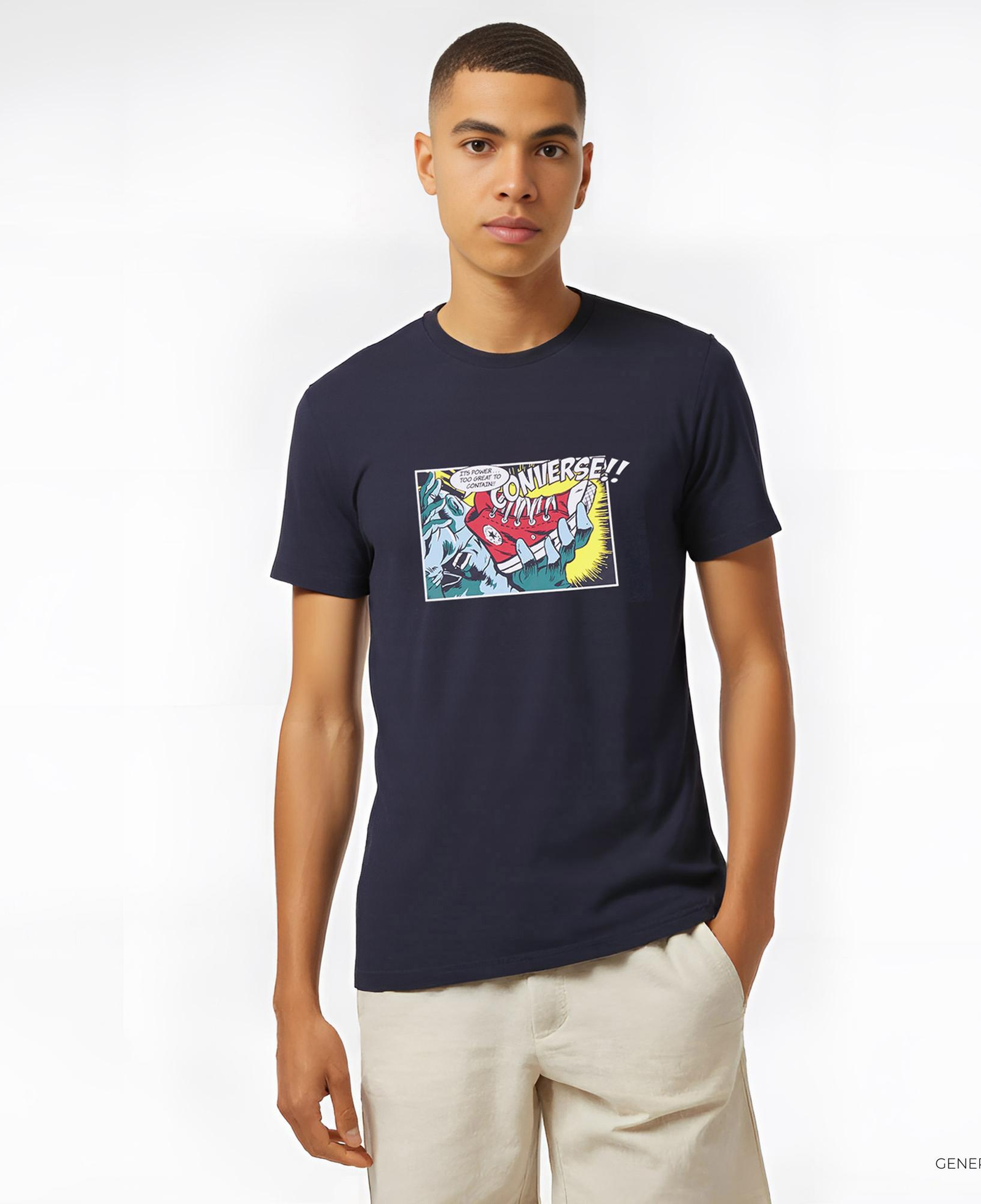 Converse Comic Erkek Siyah T-Shirt