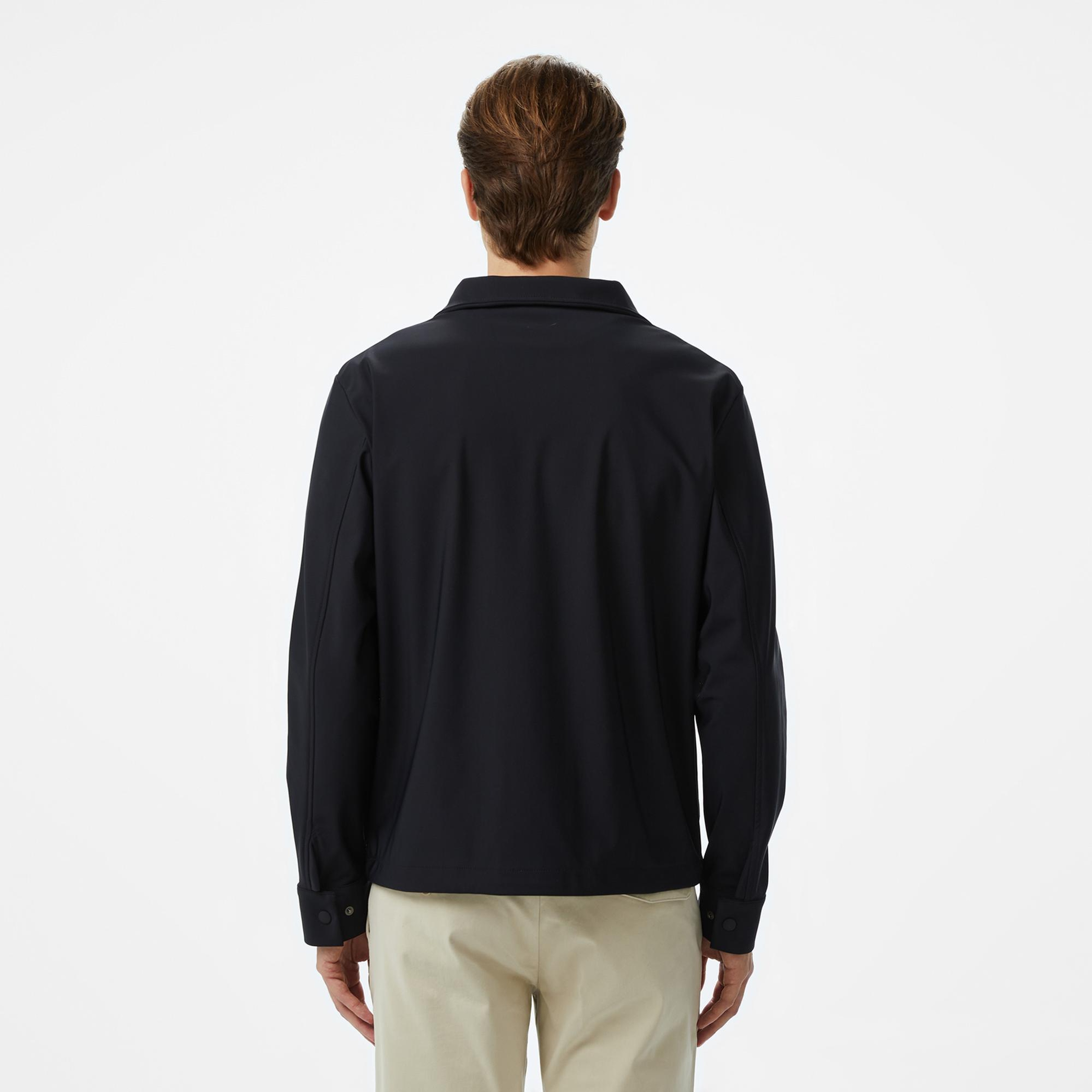 Lacoste Erkek Dik Yaka Kapitone Siyah Mont