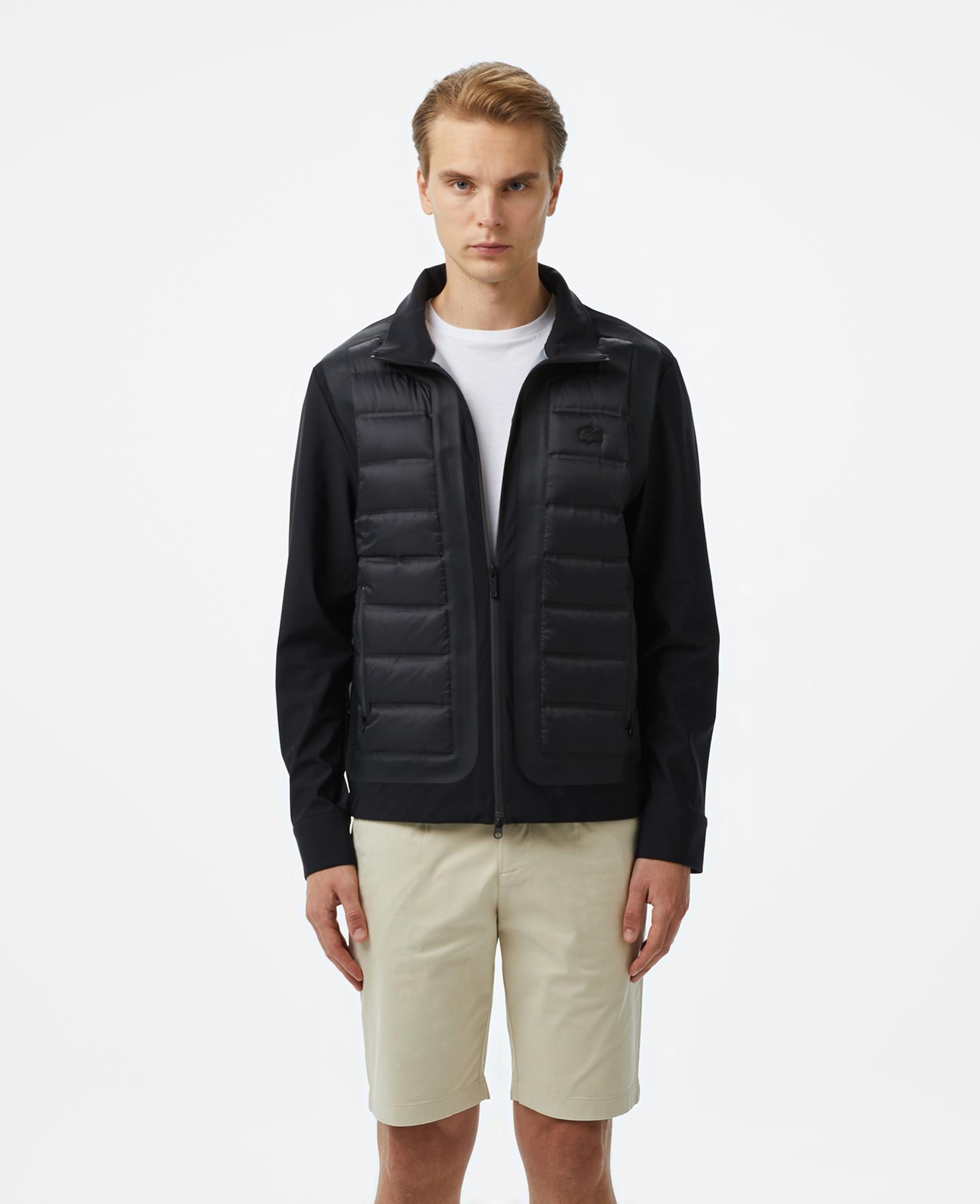 Lacoste Erkek Dik Yaka Kapitone Siyah Mont