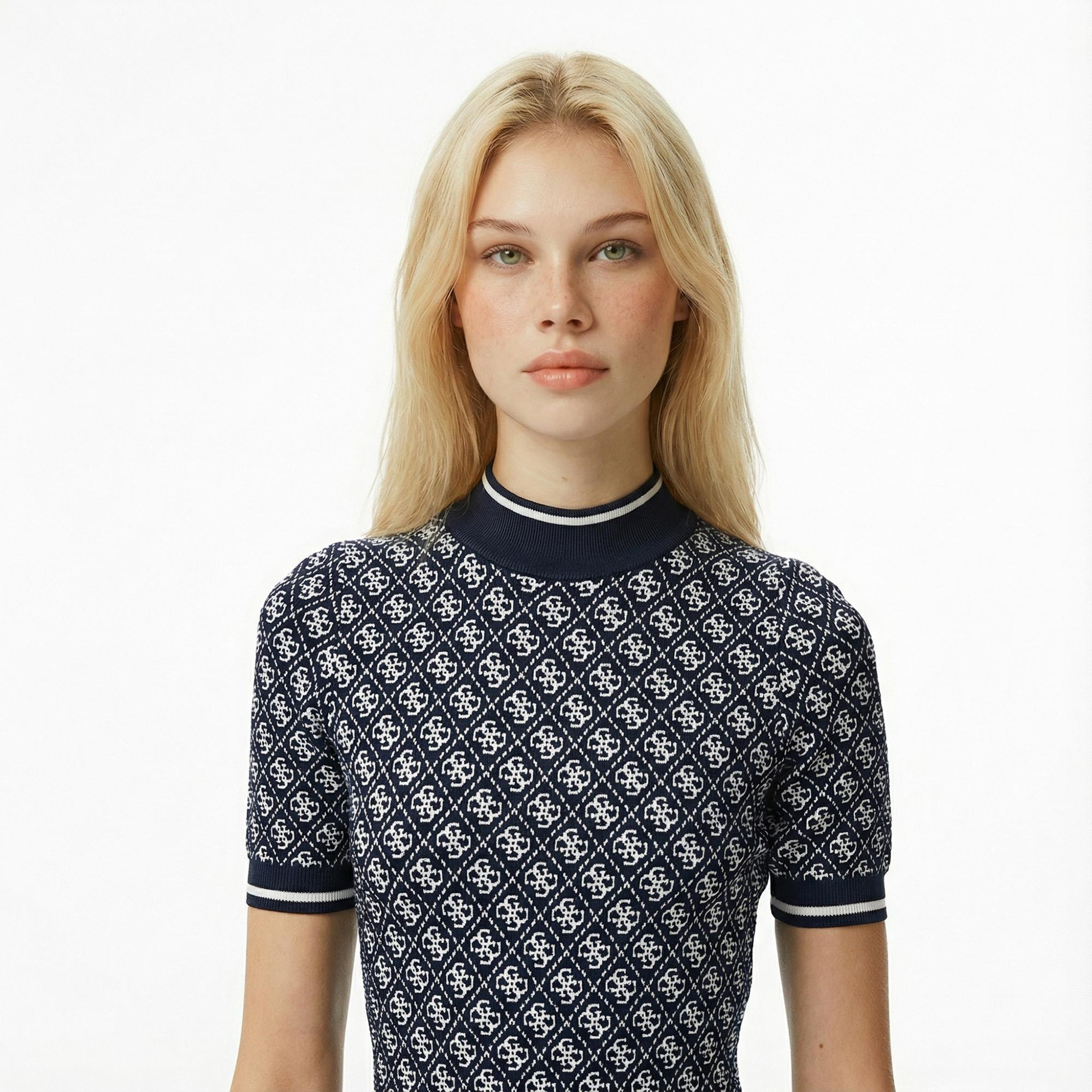 Guess Lise Kadın Mavi Elbise