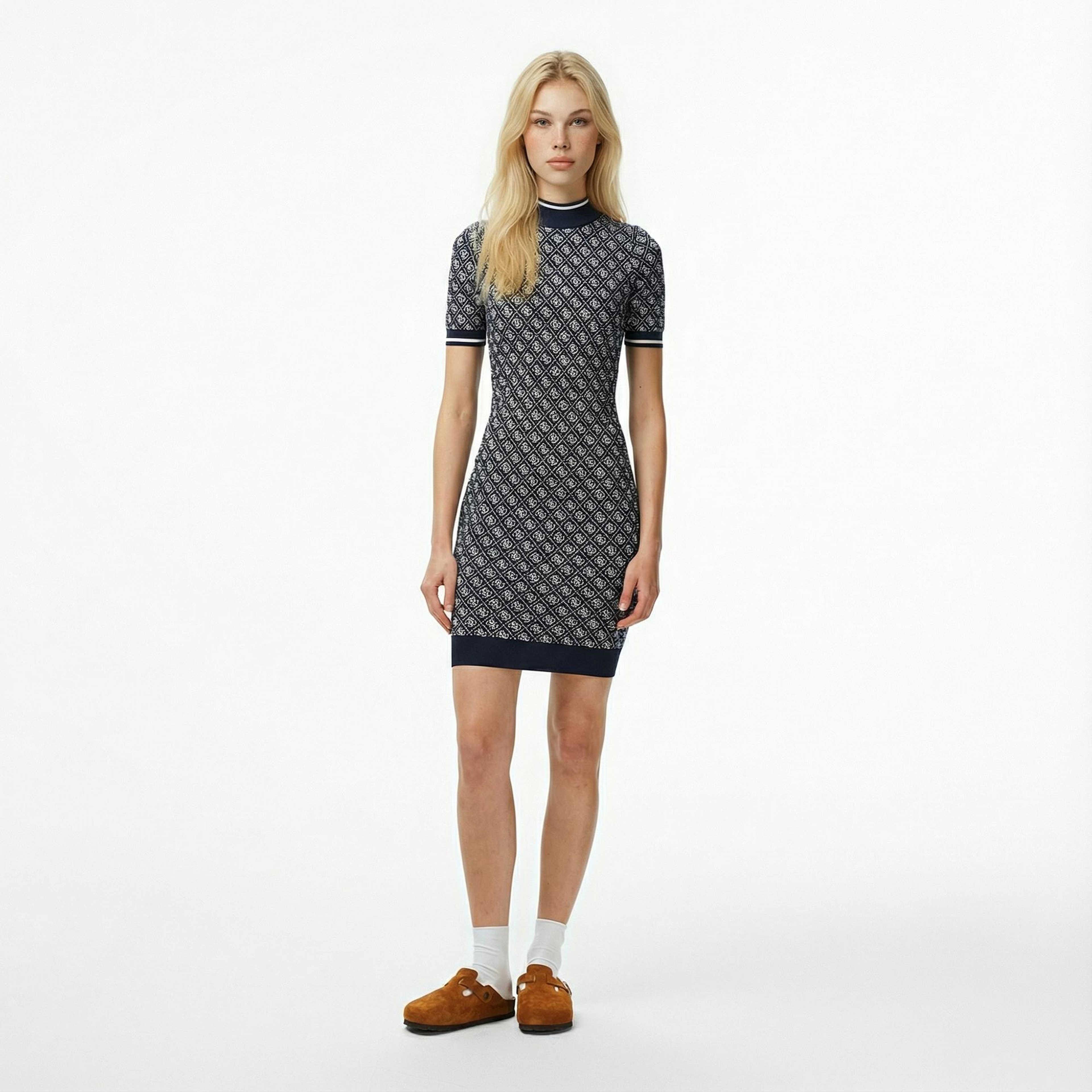 Guess Lise Kadın Mavi Elbise