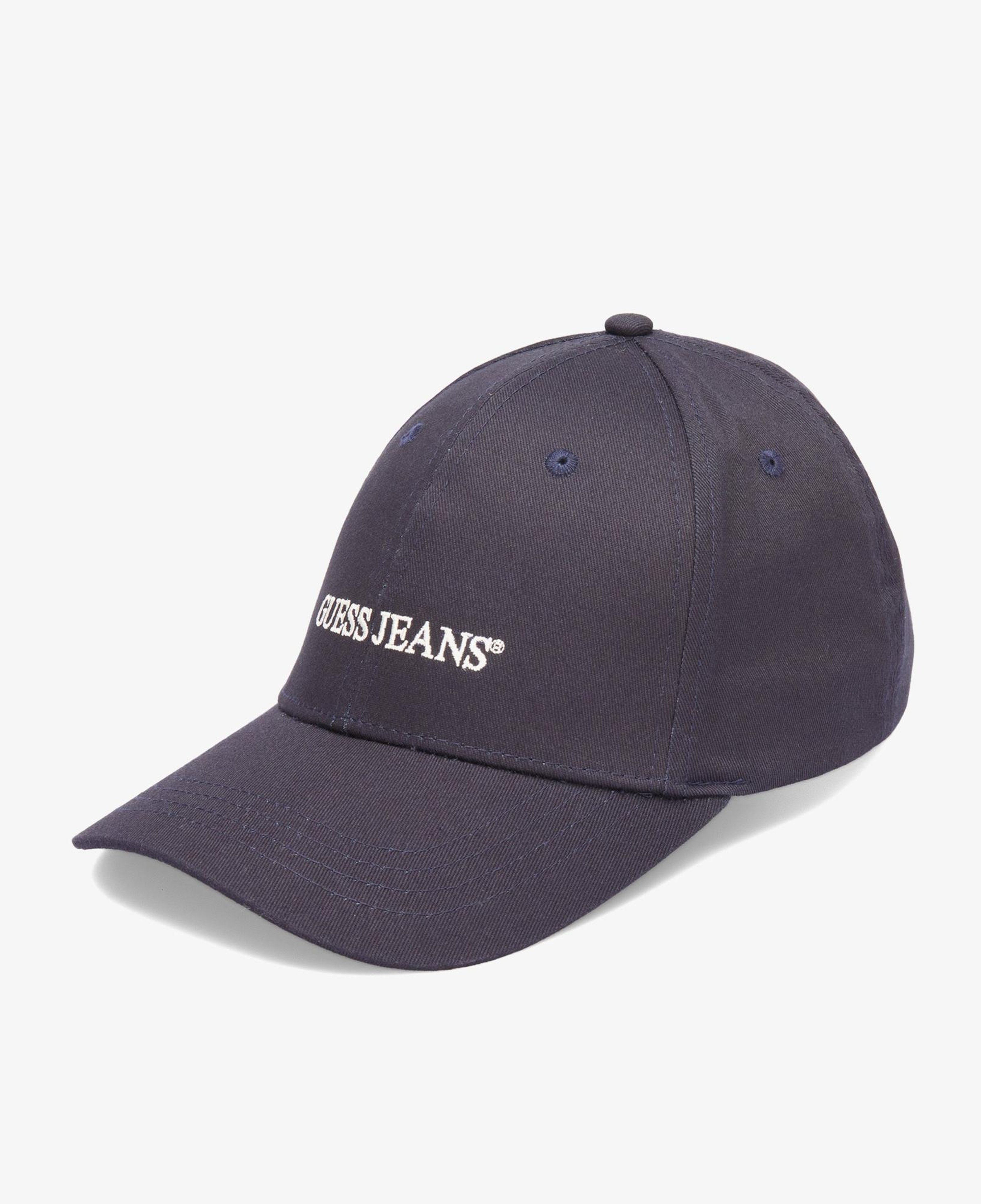 Guess 3D Embro Baseball Canvas Twill Unisex Lacivert Şapka