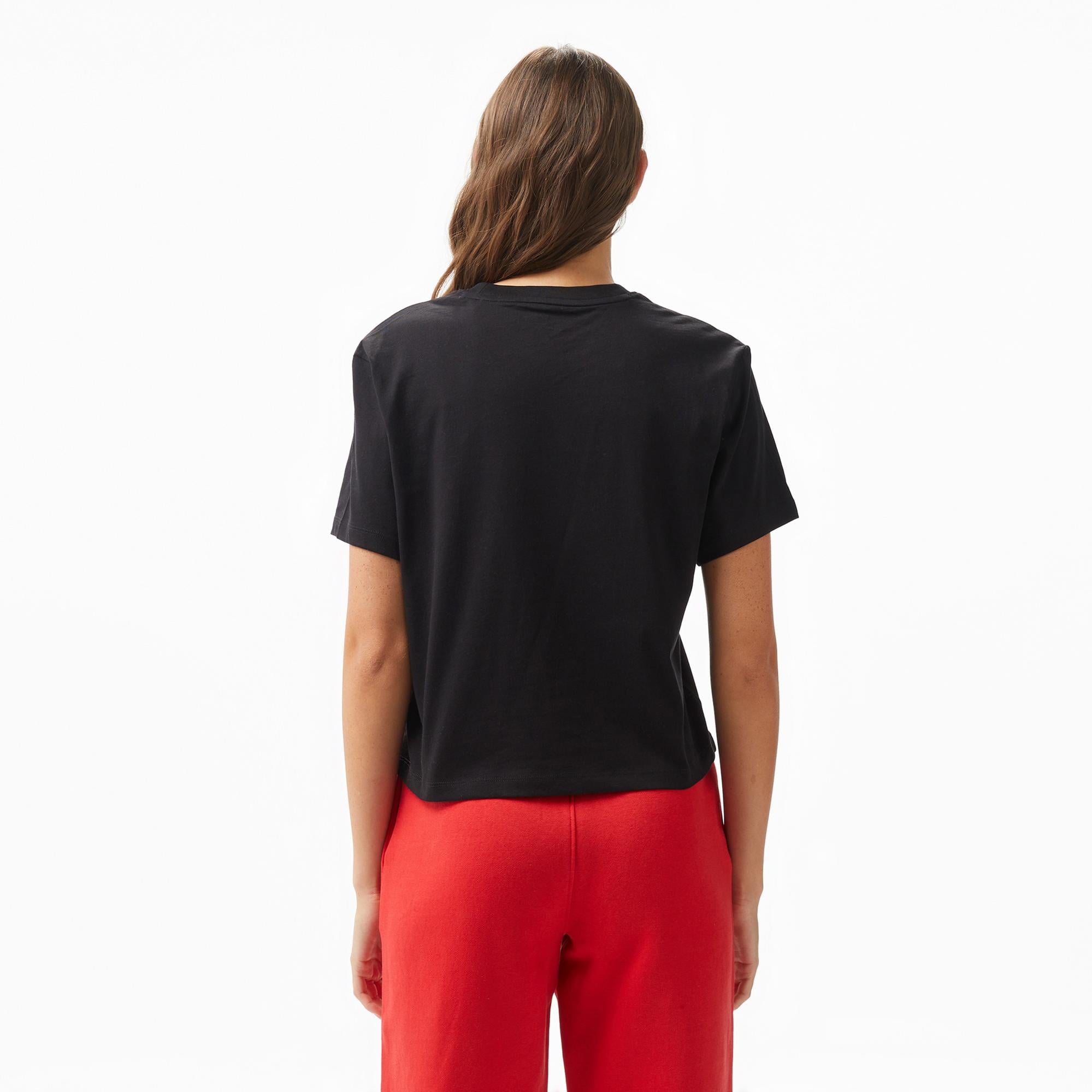 Guess Boxy Mini Kadın Siyah T-Shirt