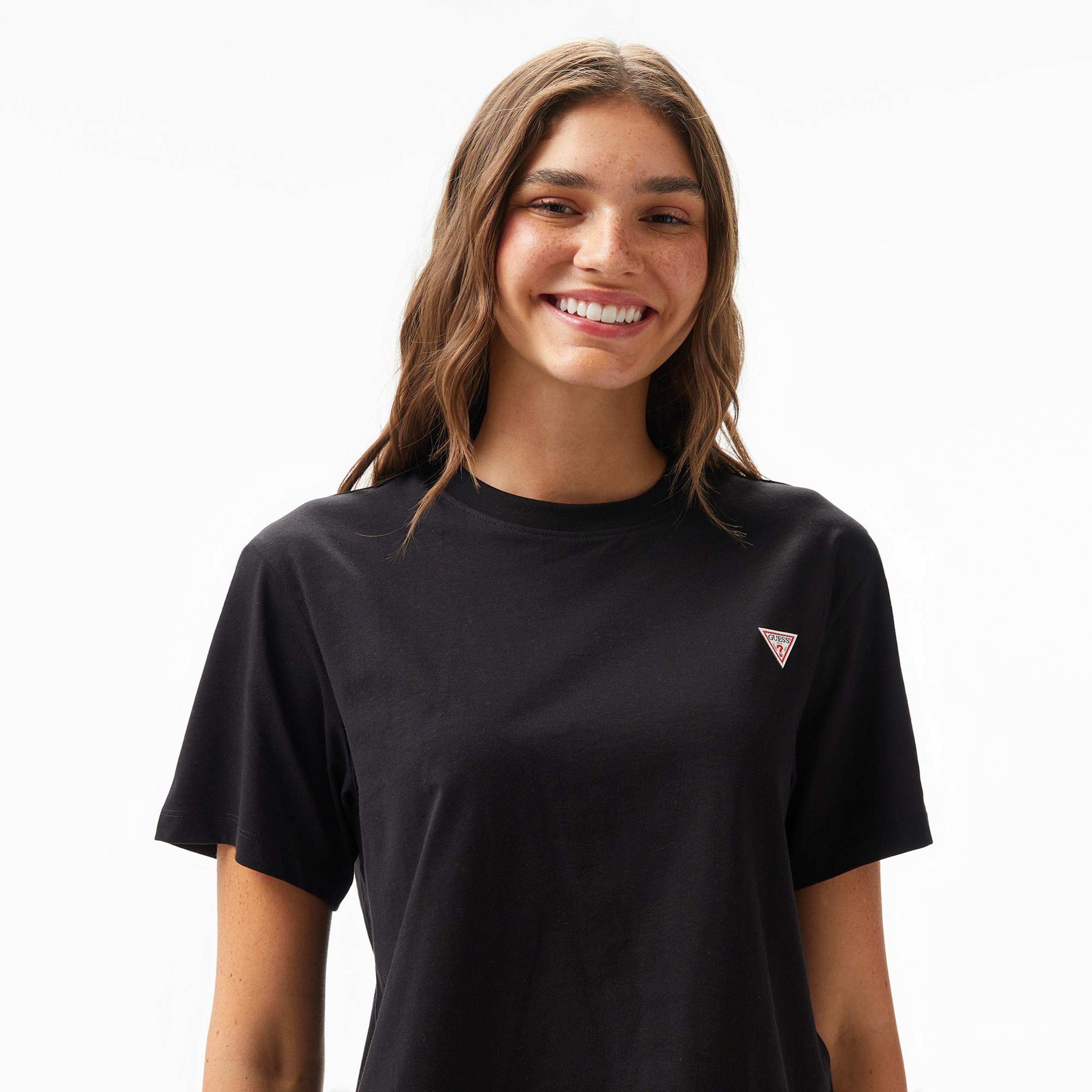 Guess Boxy Mini Kadın Siyah T-Shirt