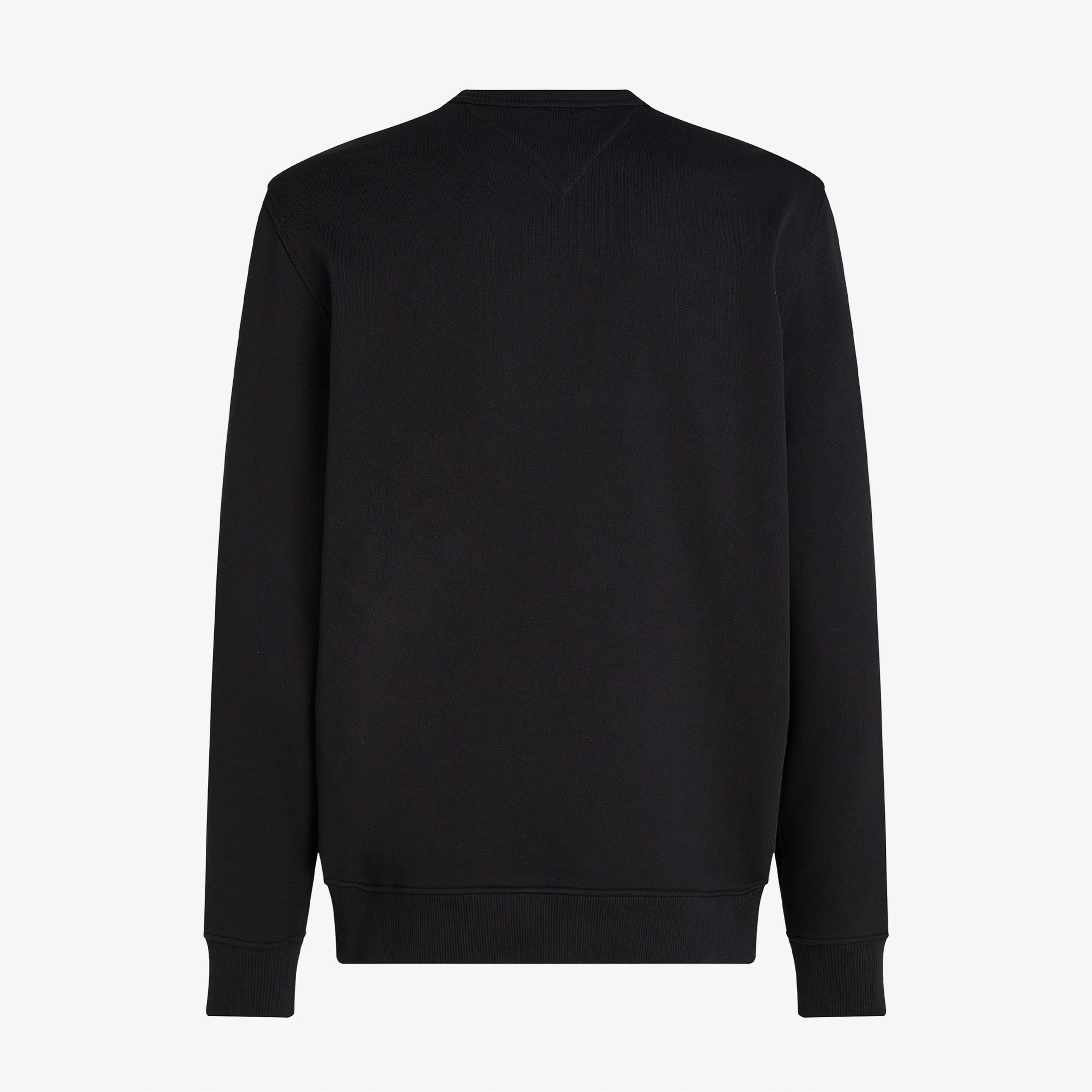 Tommy Jeans Reg Badge Crew Ext Erkek Siyah Sweatshirt