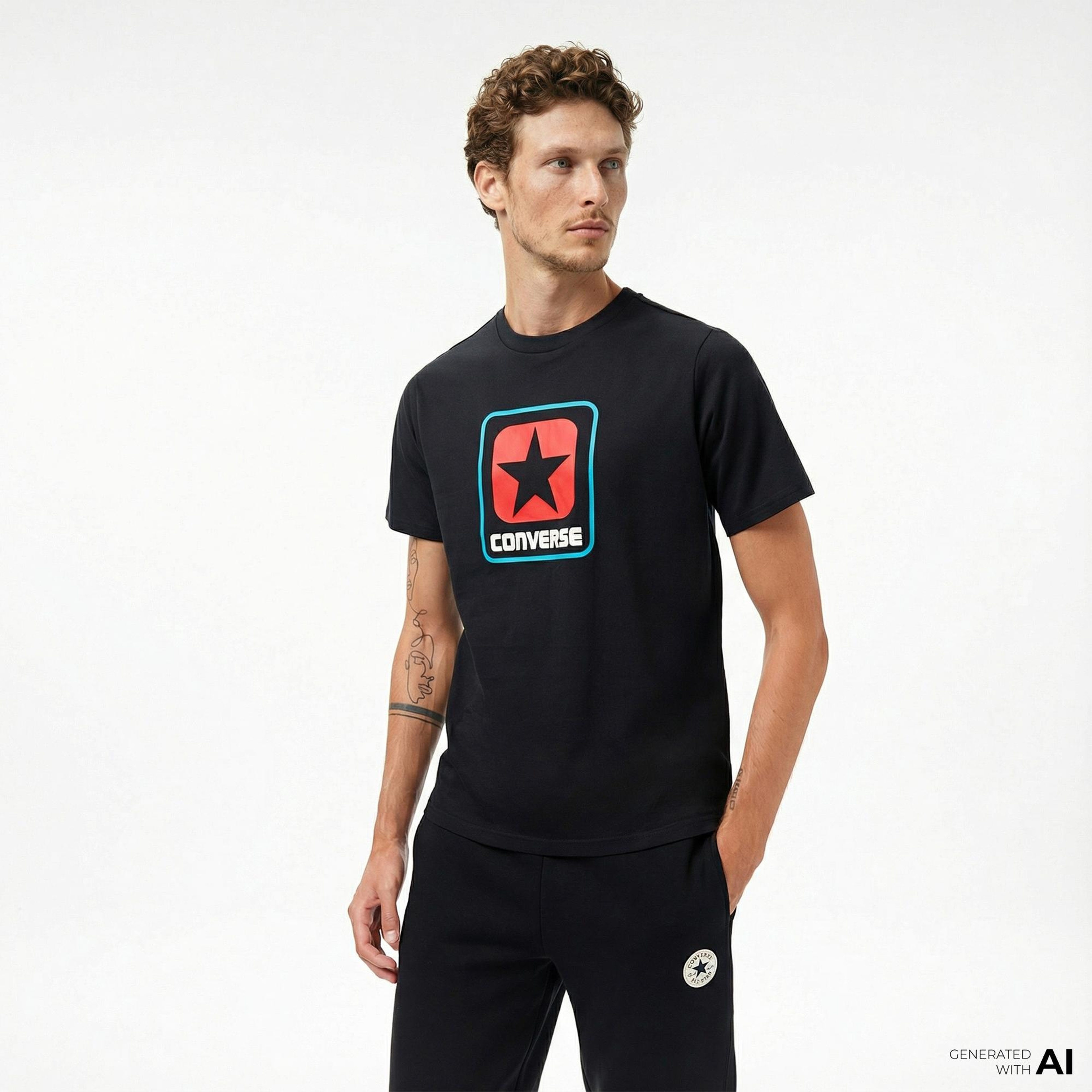 Converse Erkek Siyah T-Shirt