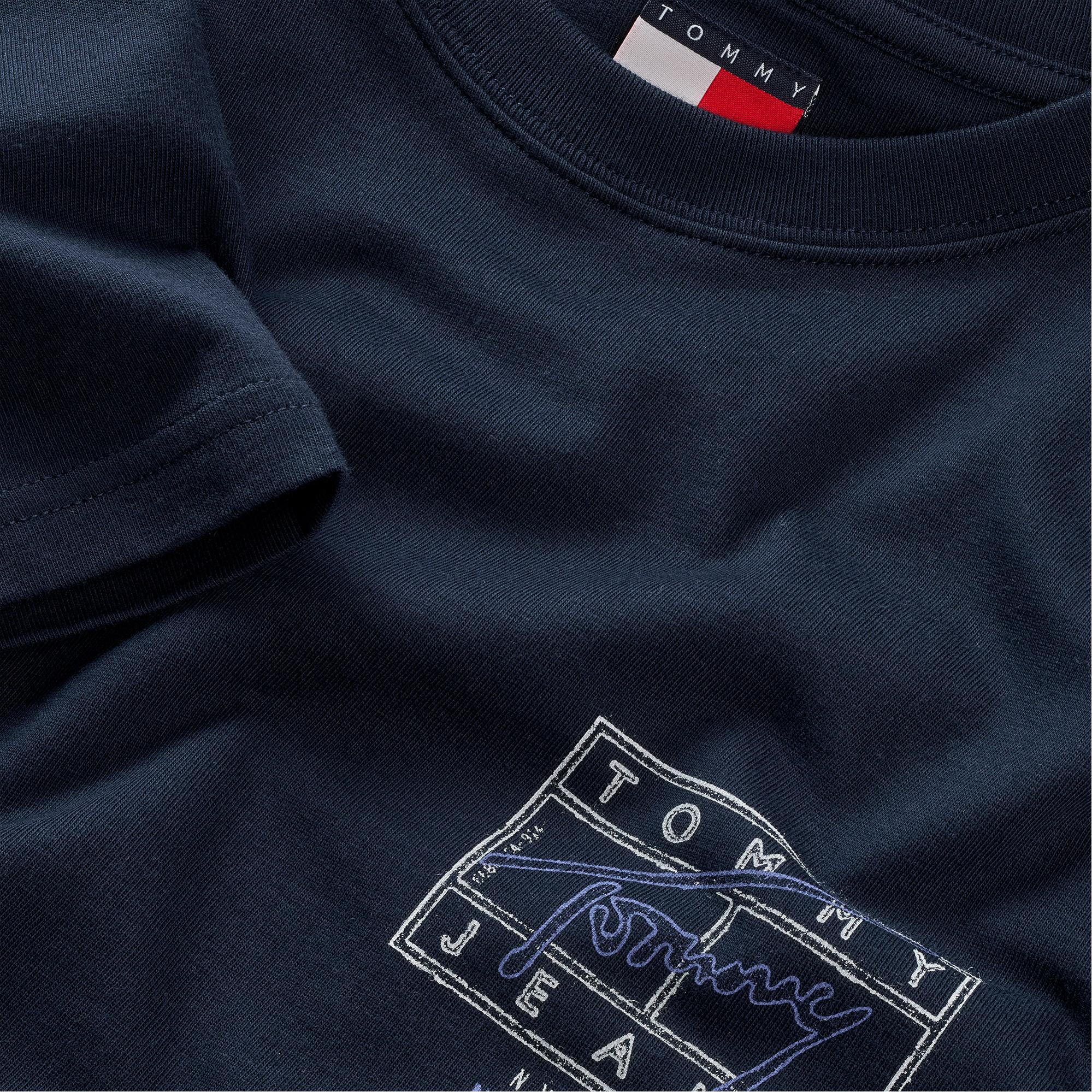 Tommy Hilfiger Signature Erkek Lacivert T-Shirt