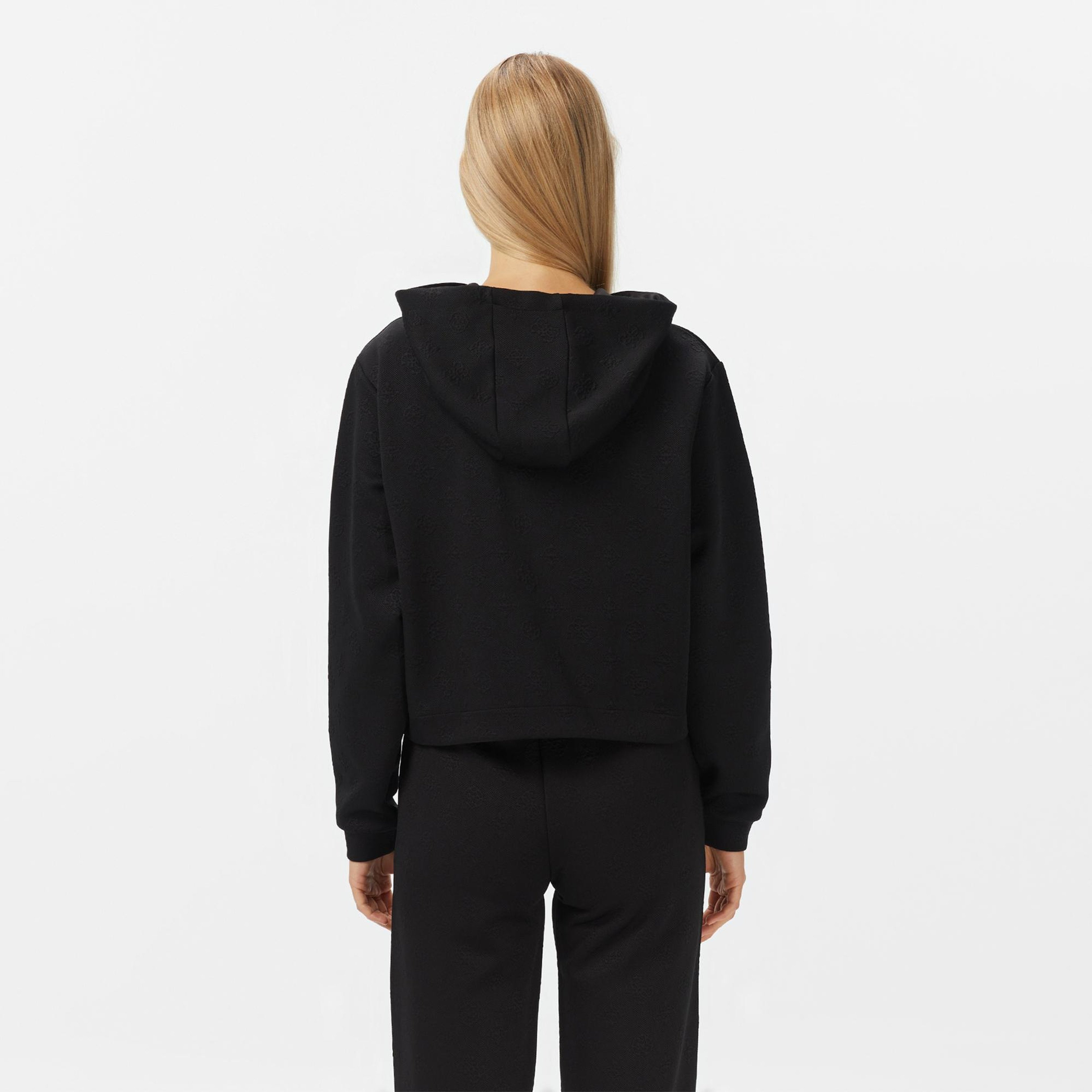 Guess Peony Kadın Siyah Hoodie